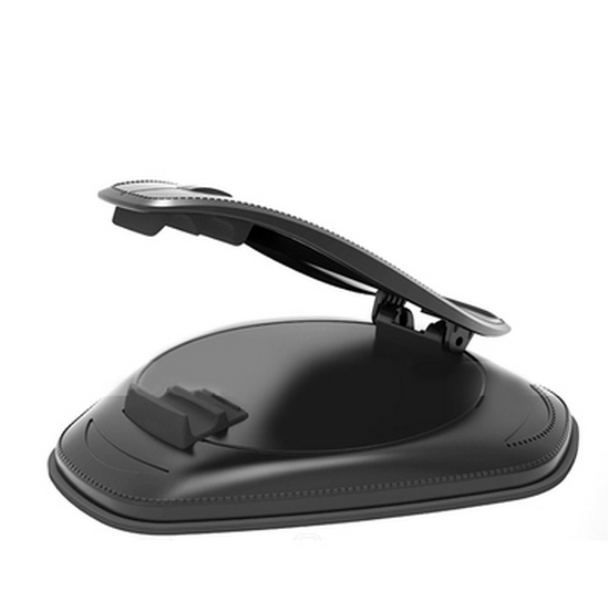 New car center console mobile phone holder (flip-top model, black)