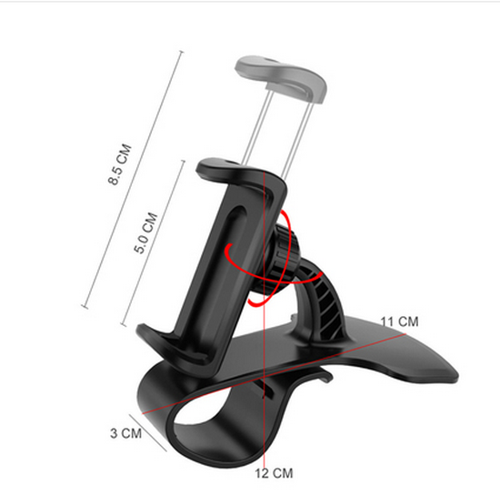 New car center console snap-on mobile phone holder (horizontal clip-on 360-degree adjustable)