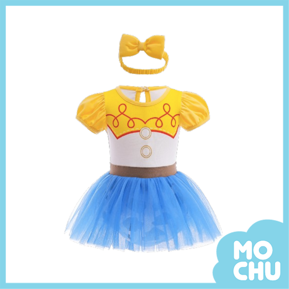 牛仔少女紗裙包屁衣(送髮帶)