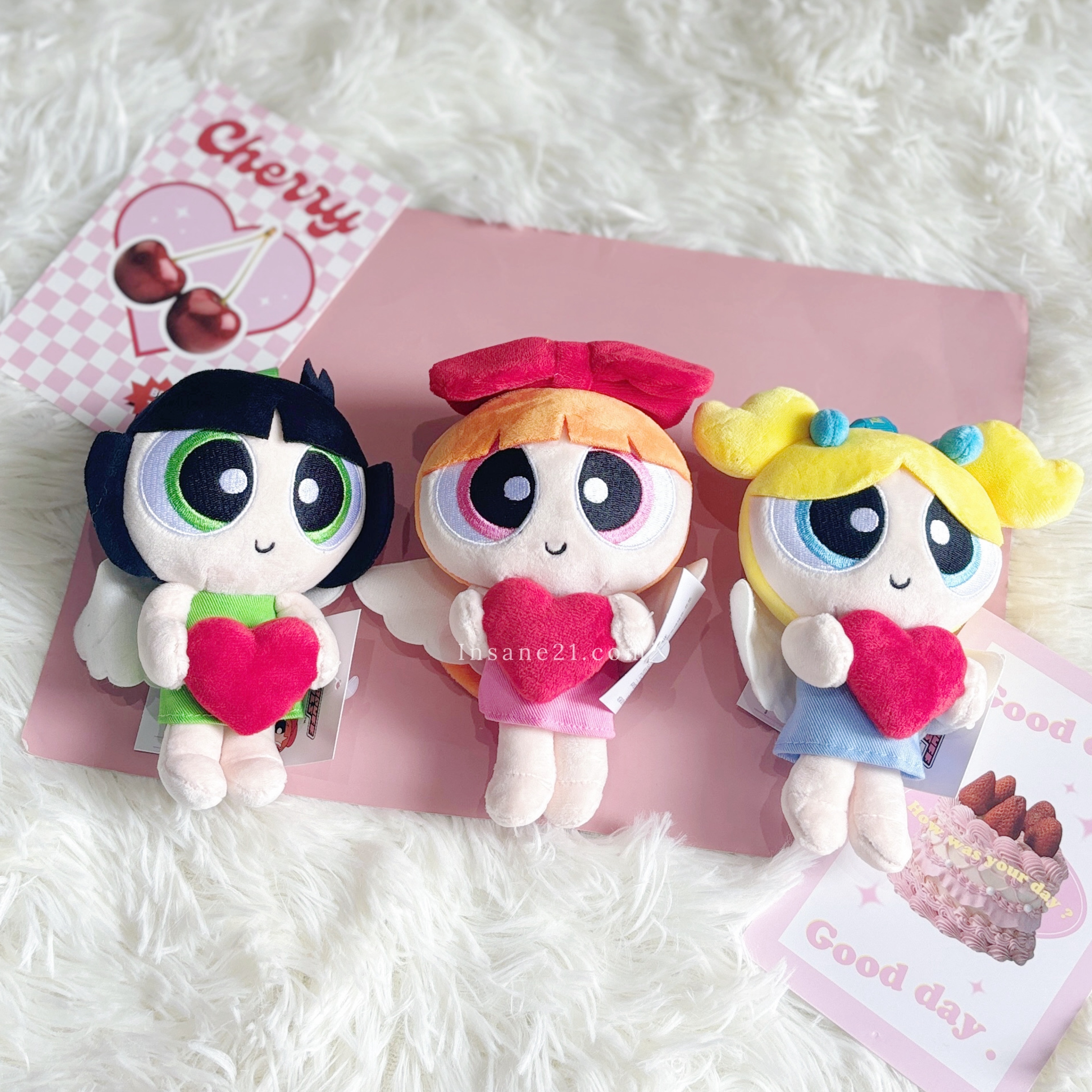 飛天小女警 天使款 毛絨吊飾 鑰匙圈 翅膀 13CM 華納正版授權