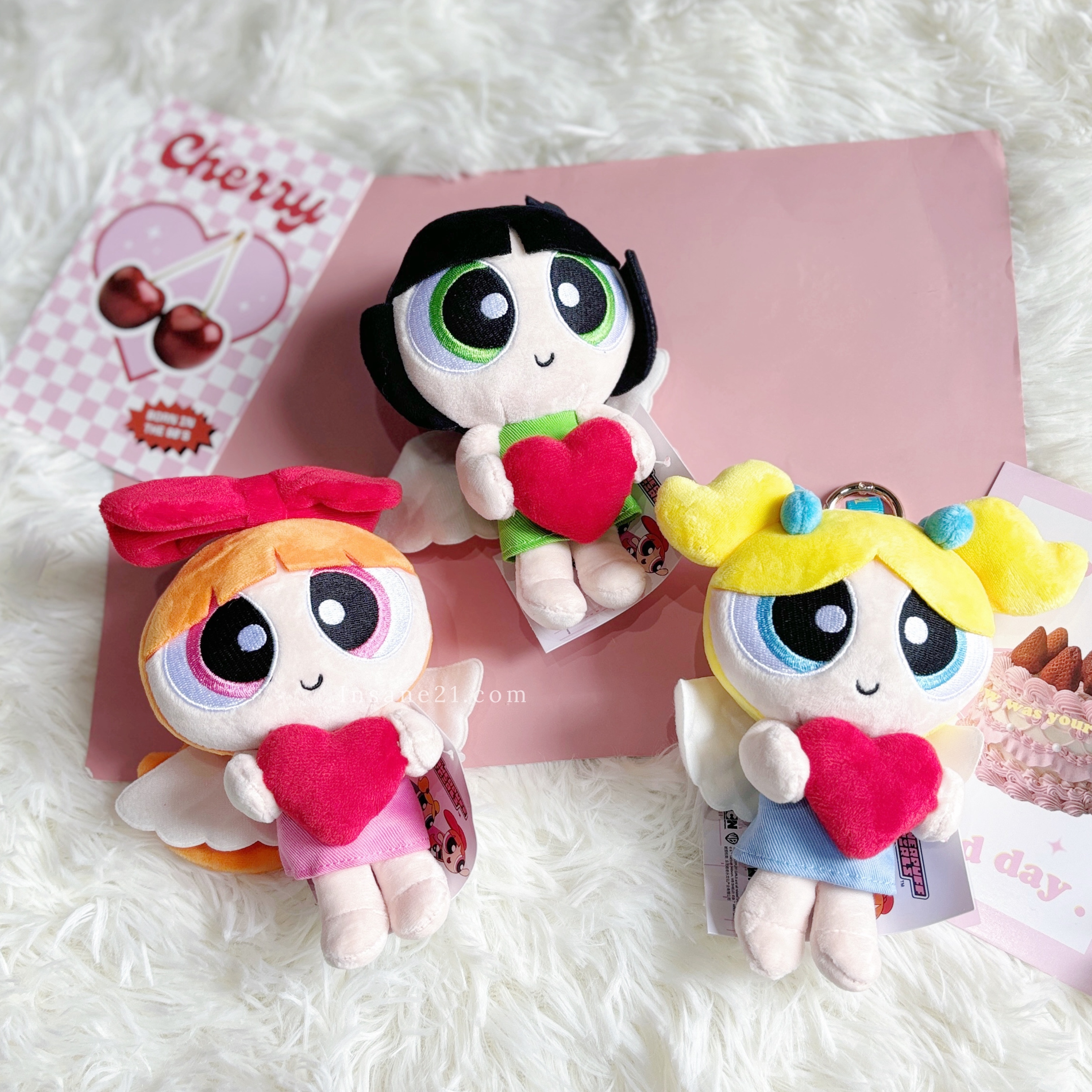 飛天小女警 天使款 毛絨吊飾 鑰匙圈 翅膀 13CM 華納正版授權