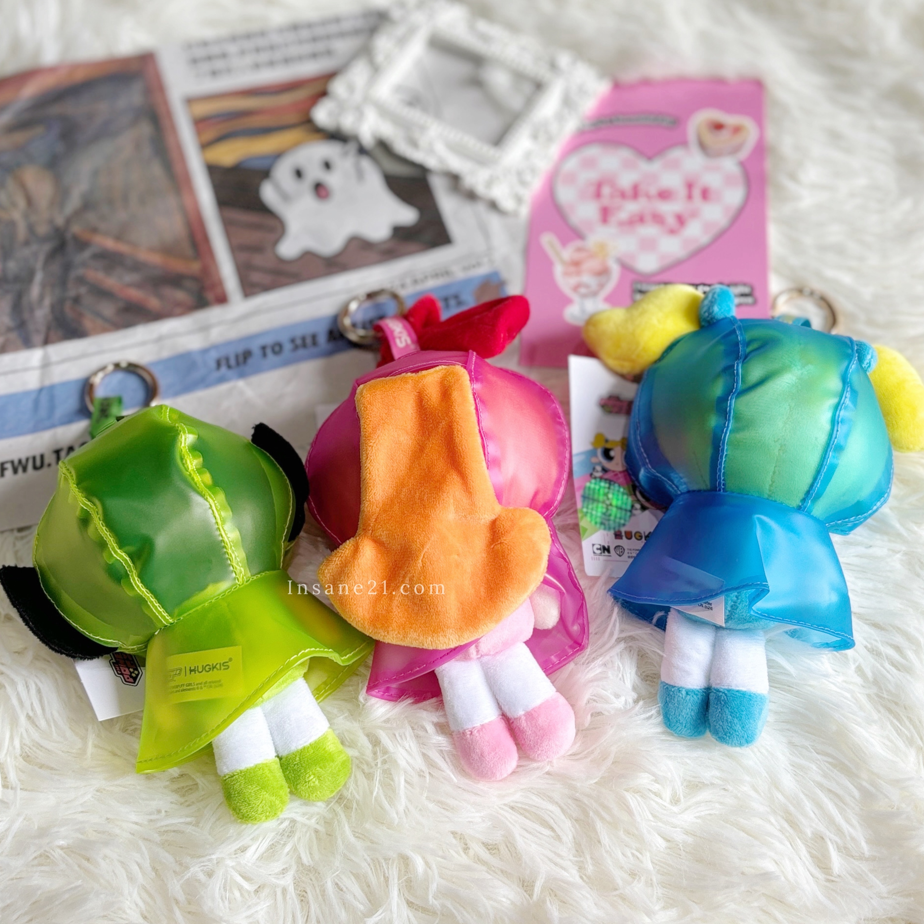 飛天小女警 雨衣裝 毛絨吊飾 鑰匙圈 玩偶 13CM 華納正版授權