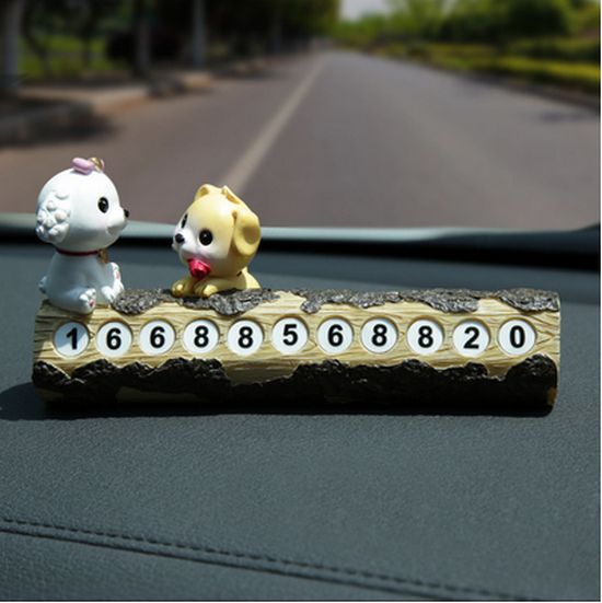 New car temporary parking sign ornaments can be rotated (puppy)