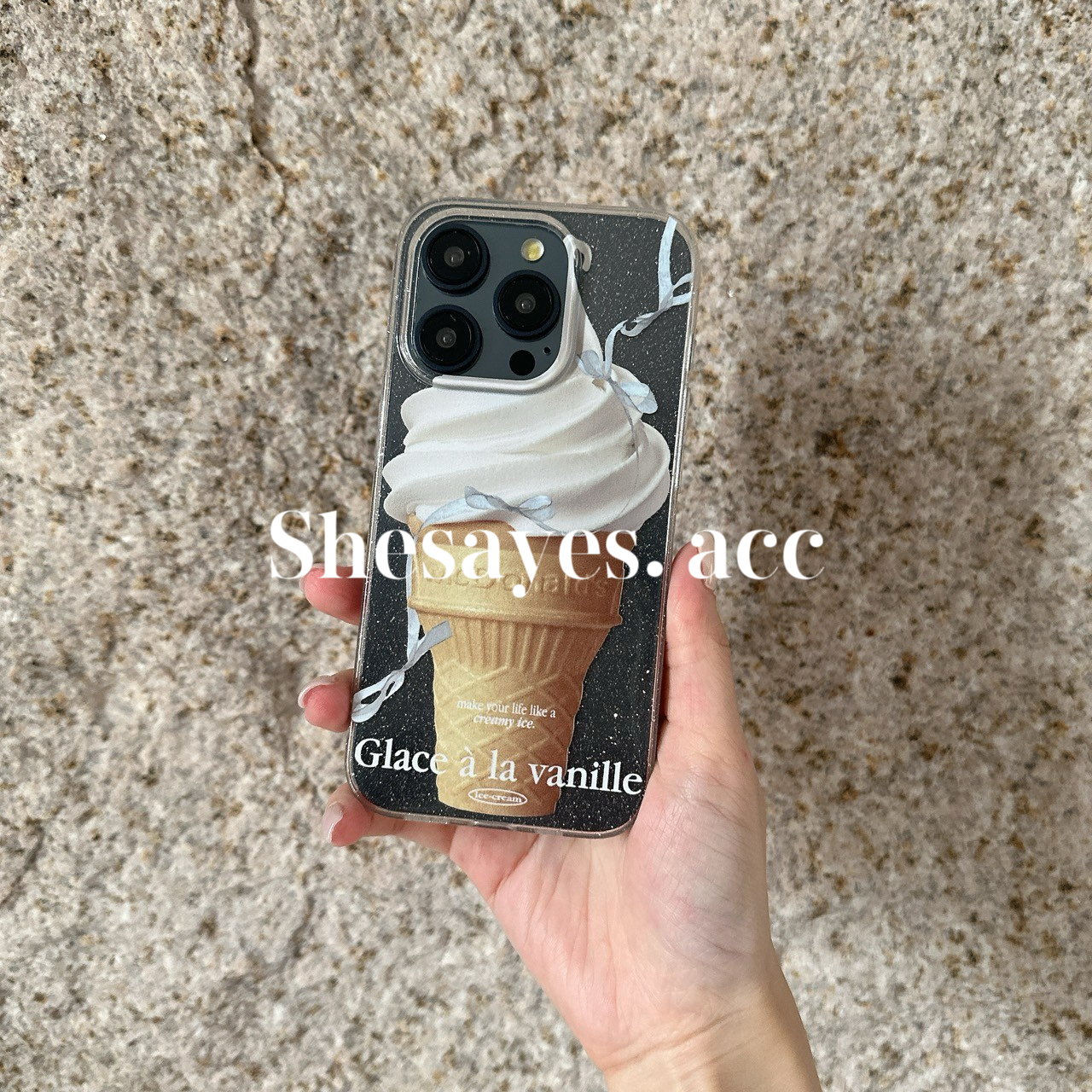 IPHONE 可口蛋捲冰淇淋透明手機殼