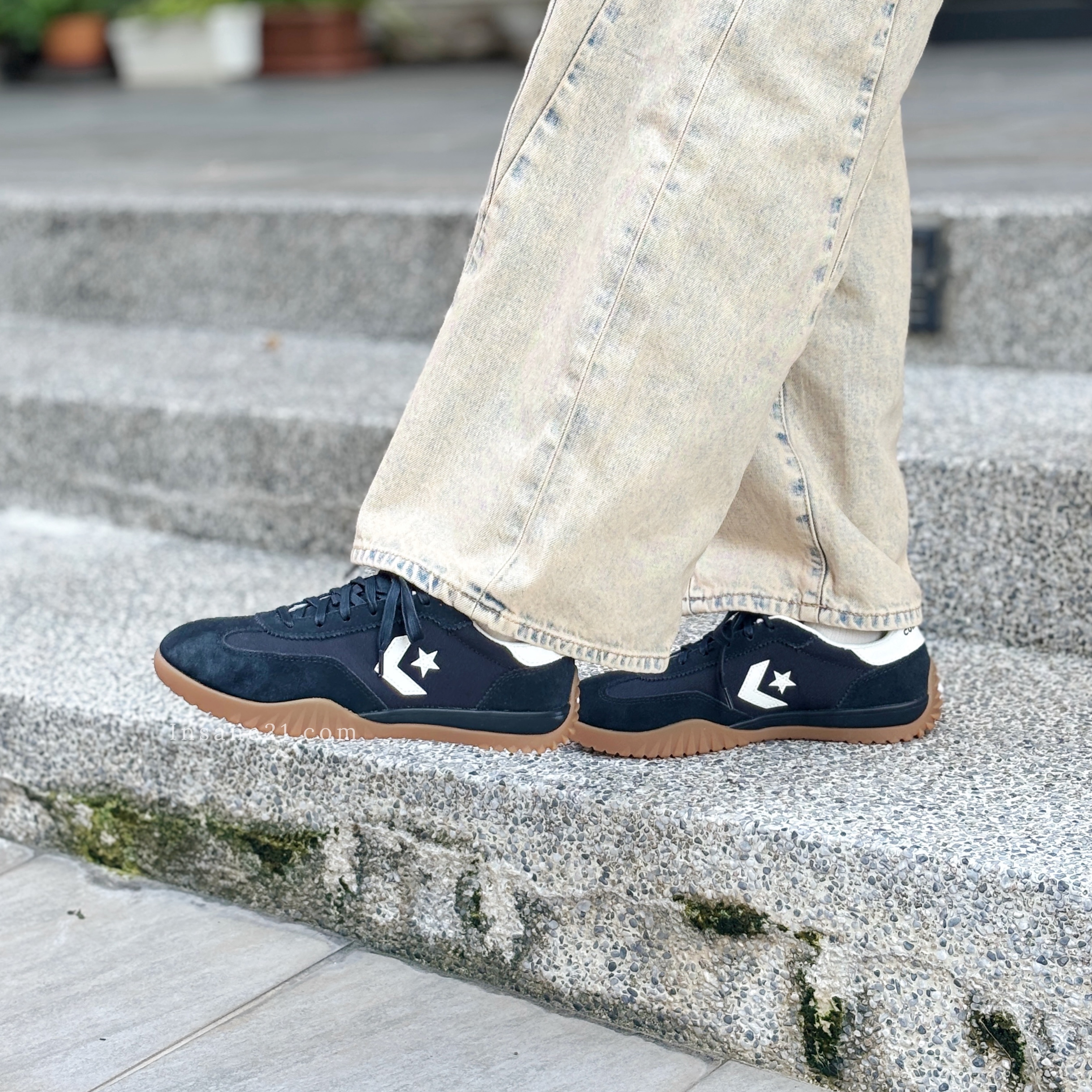 CONVERSE RUN STAR TRAINER OX 黑白 德訓鞋 復古 焦糖底 麂皮 A08263C