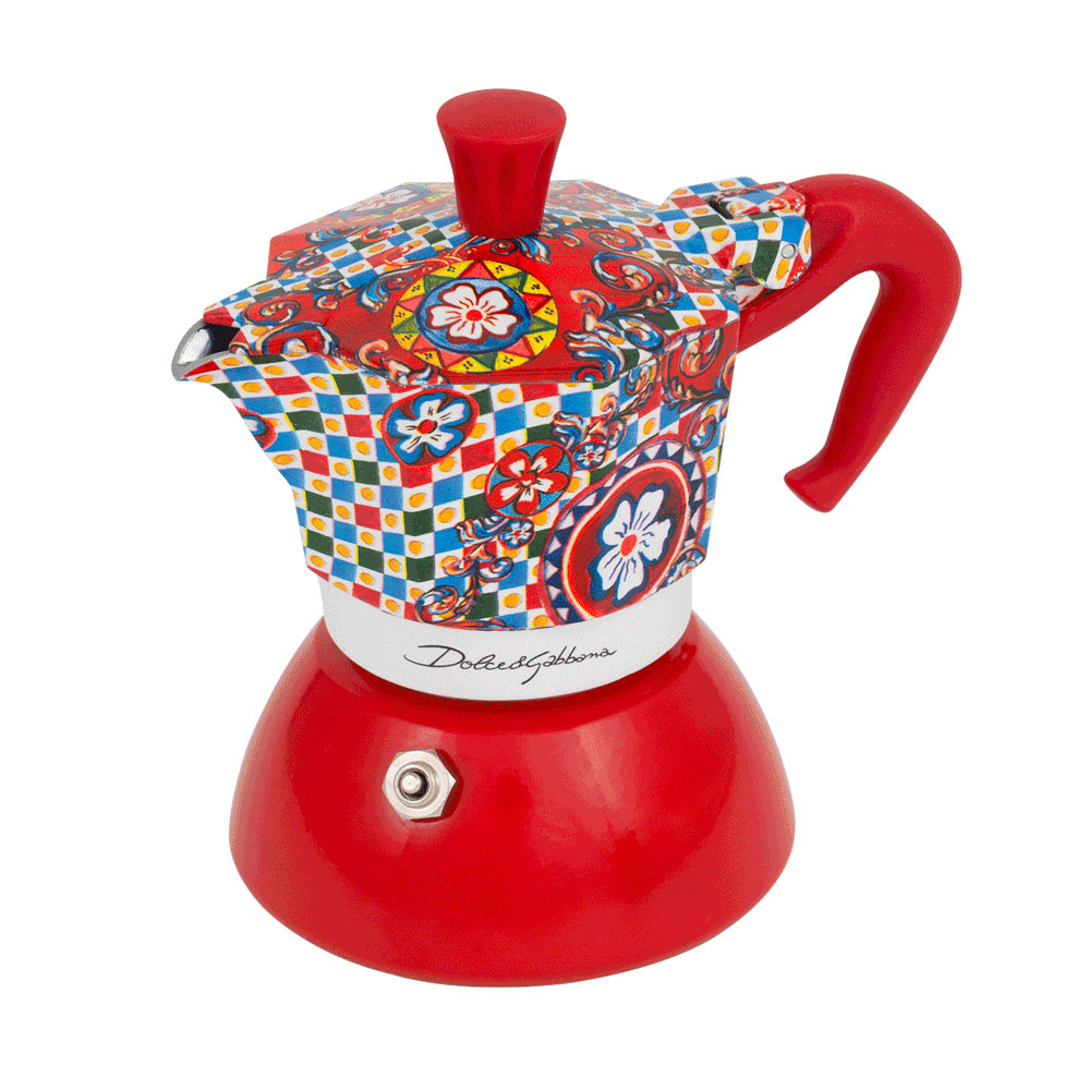 Bialetti Dolce&Gabbana - D&G 2杯裝鋁質不銹鋼電磁爐摩卡咖啡壺-西西里馬車系列 - 獨家版本