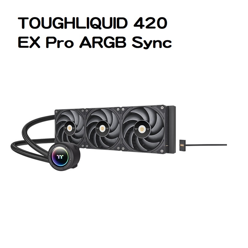 米特3C數位–Thermaltake 曜越 鋼影TOUGHLIQUID 420 EX Pro ARGB Sync一體式水冷散熱器/CL-W401-PL14BL-A
