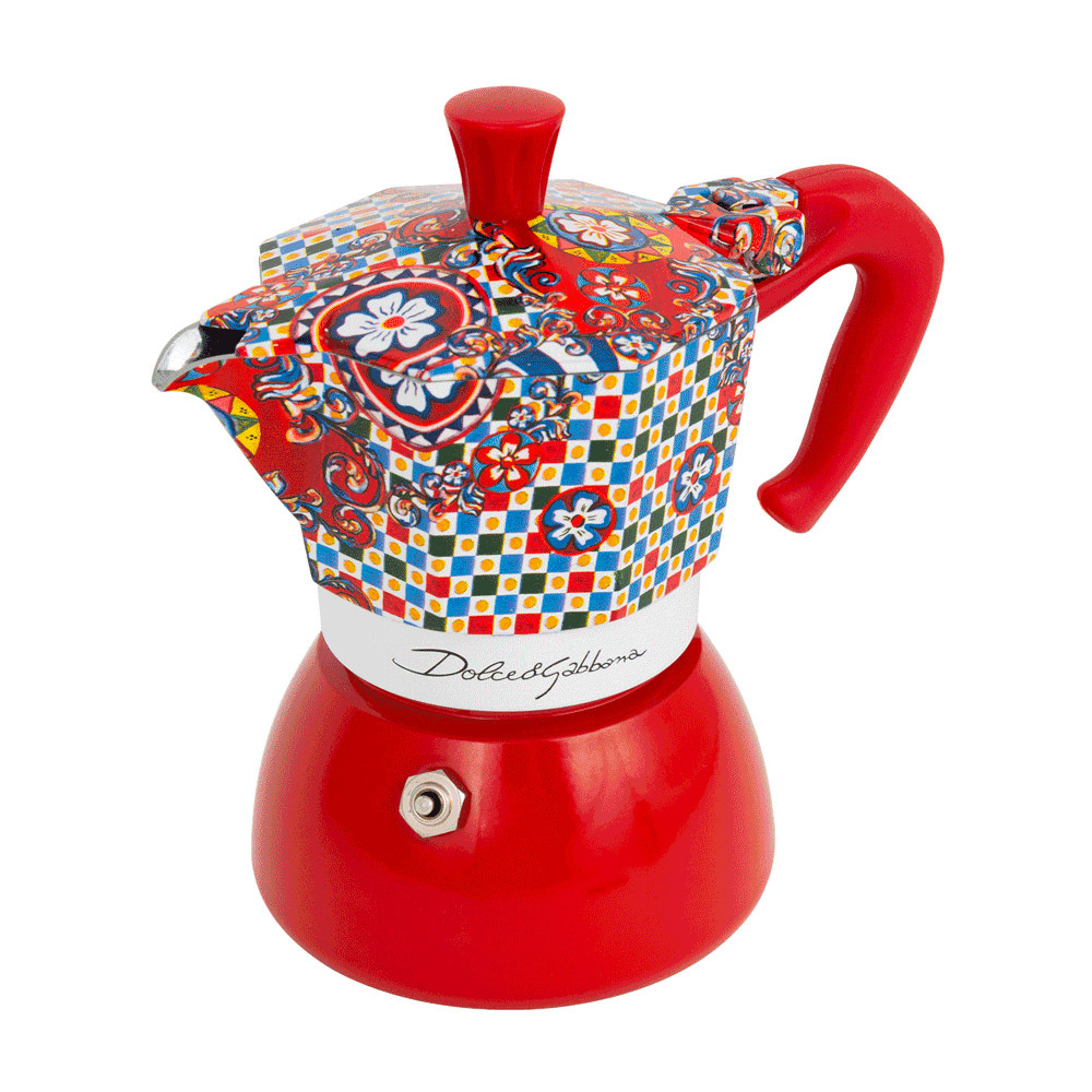 Bialetti Dolce&Gabbana - D&G 4杯裝鋁質不銹鋼電磁爐摩卡咖啡壺-西西里馬車系列 - 獨家版本
