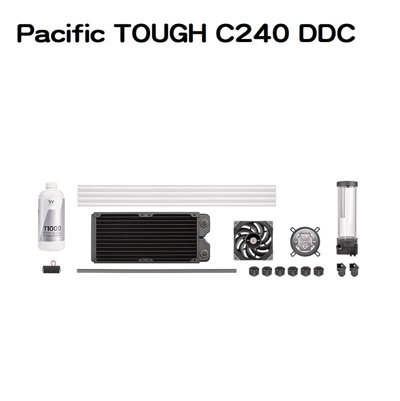 米特3C數位–曜越 Pacific TOUGH C240 DDC 硬管水冷組合包/CL-W305-CU12BL-A
