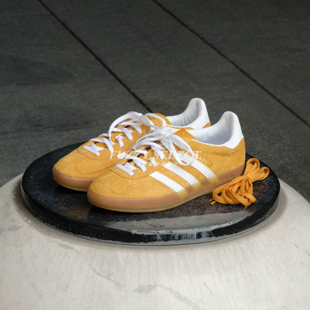 【逢甲 FUZZY】W Adidas Originals Gazelle Indoor 黃白 鵝黃 HQ8716
