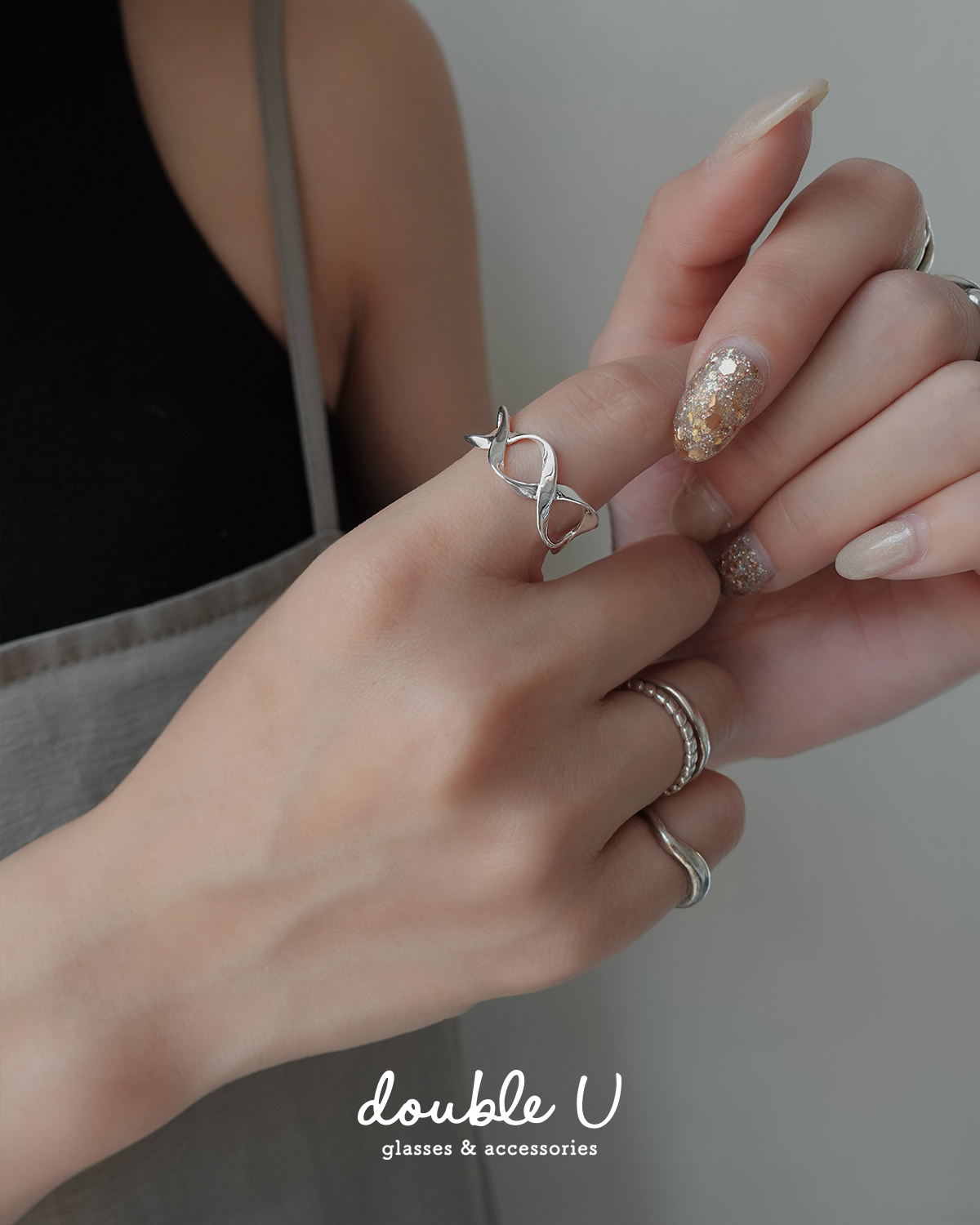 無限迴圈・純銀戒指 (IRS10315)