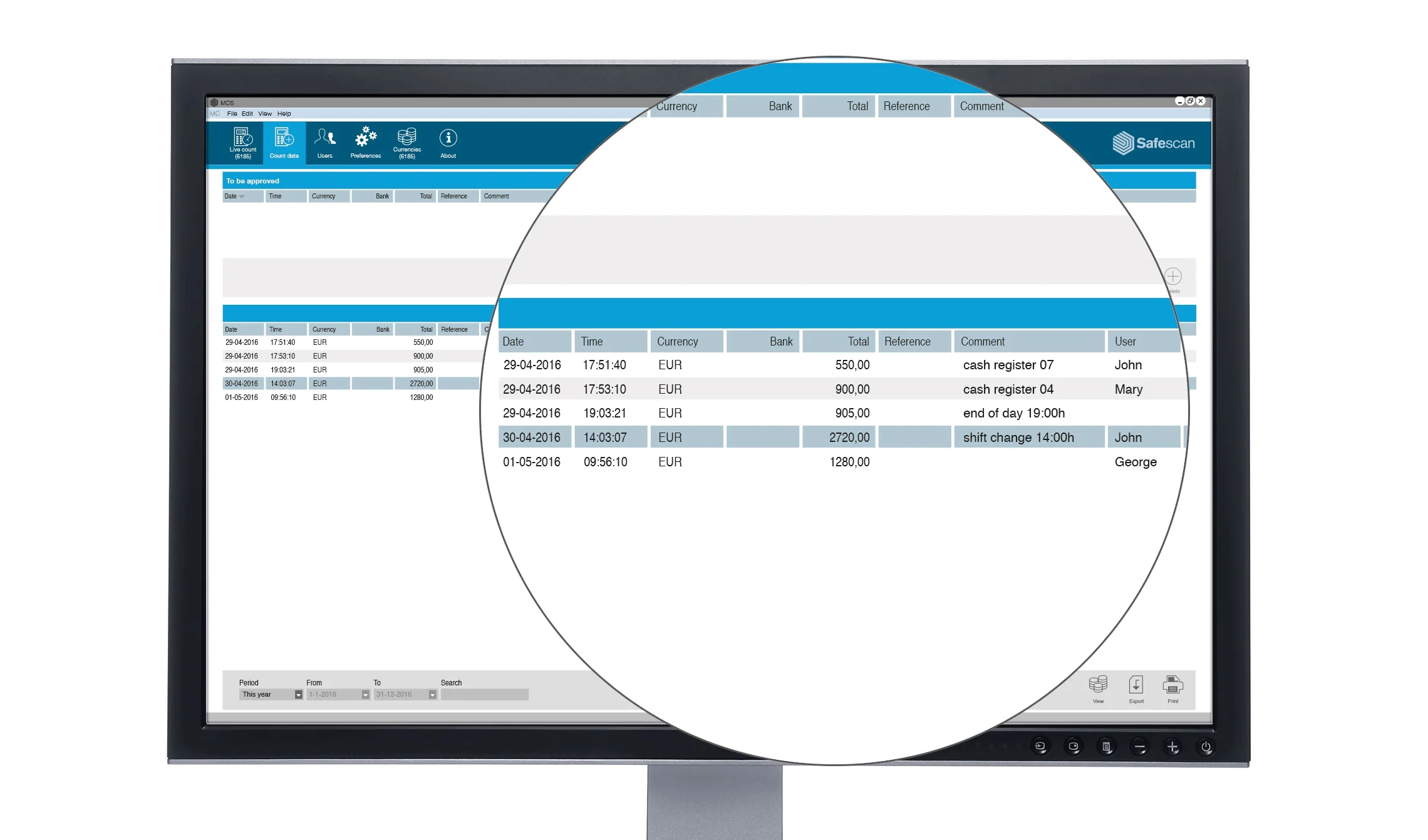 Safescan MCS Software 點鈔系統軟體
