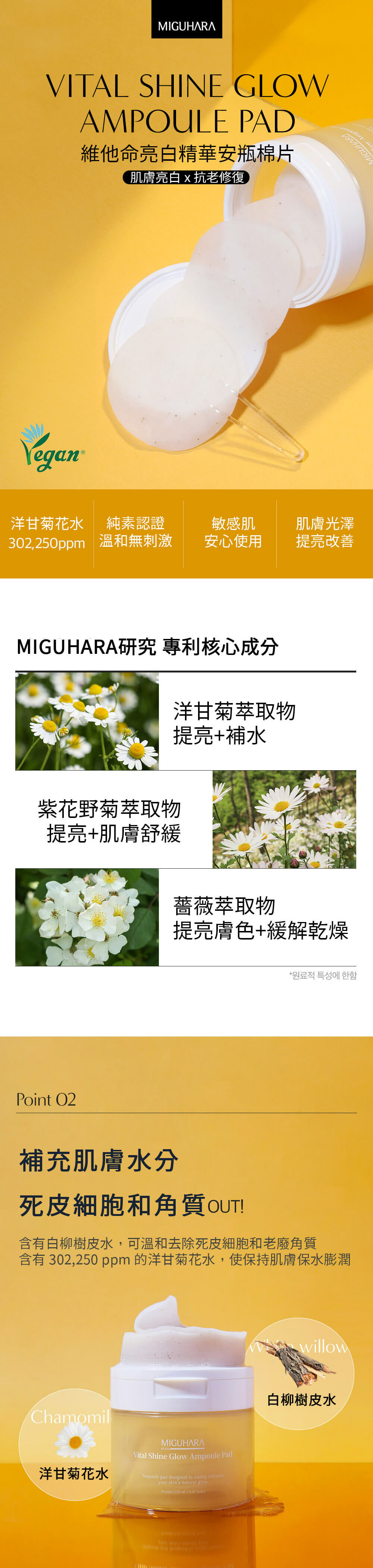 MIGUHARA 維他命亮白精華安瓶棉片