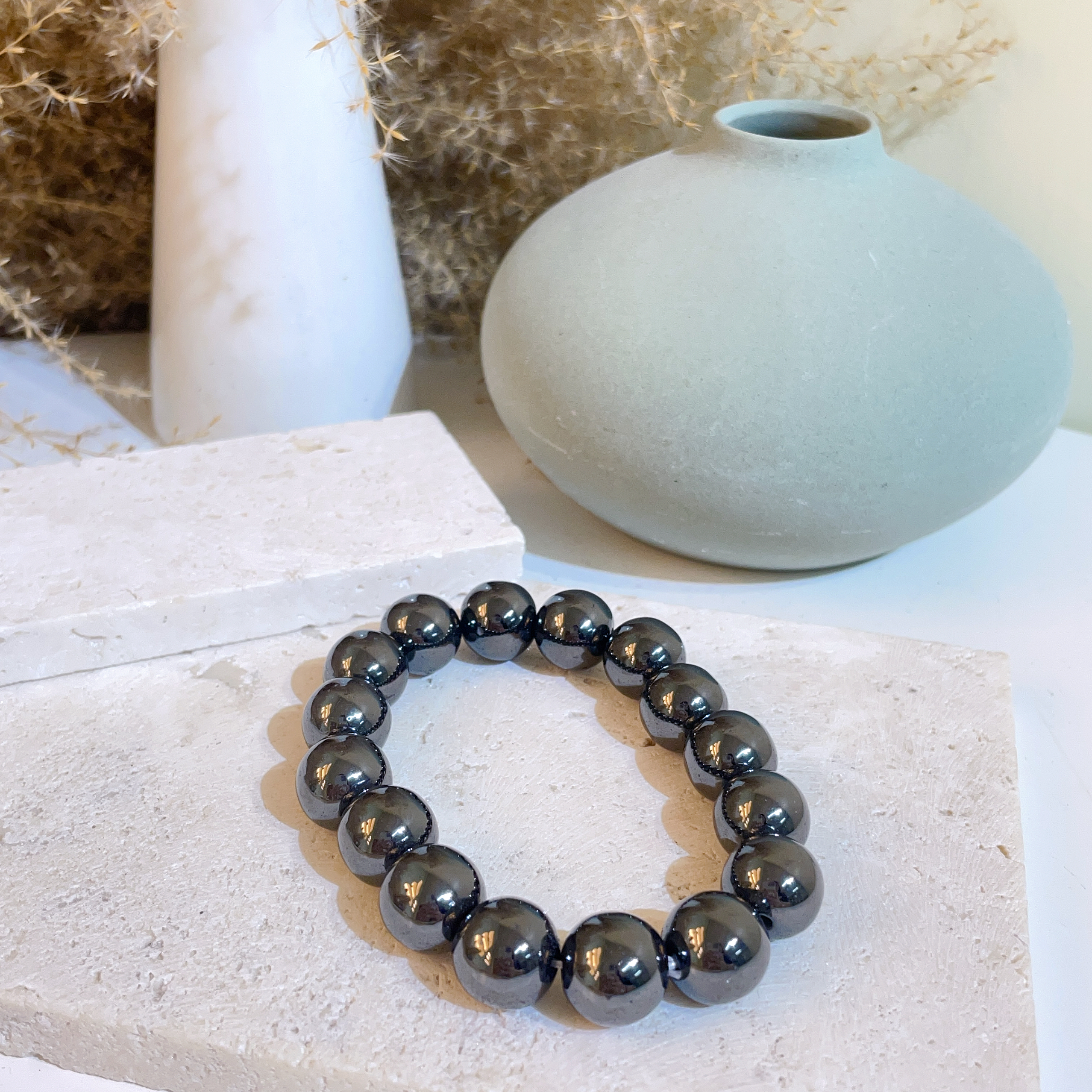 黑膽石手串 12mm