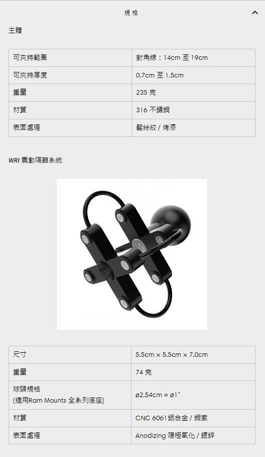【GUARDAMPER】黃金時代 [ GR-23 ] WRI 抗震手機架  簡配 標準 防盜