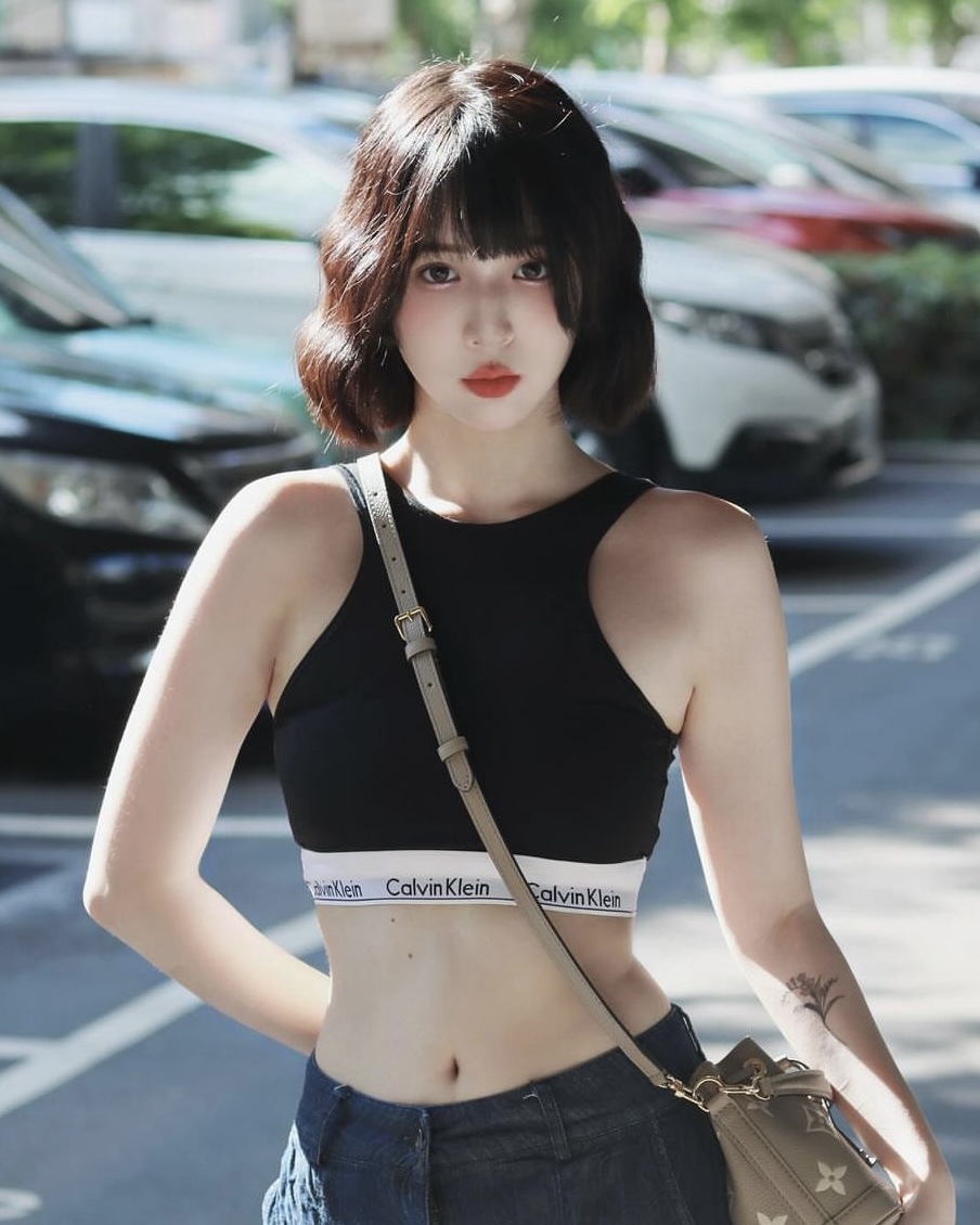 Calvin Klein CK Modern Cotton Jennie同款 短版 削肩 無墊 背心 黑 灰