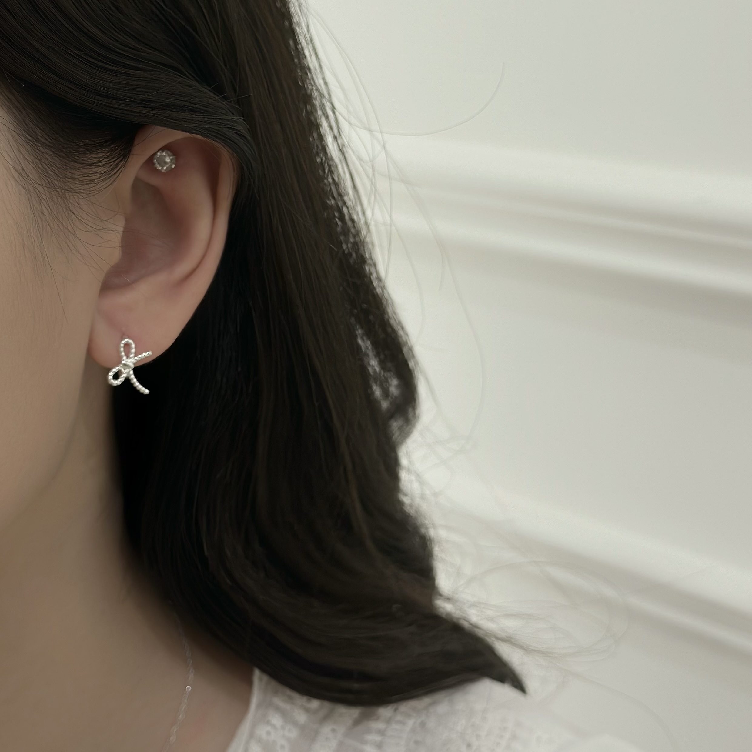 Y04麻花蝴蝶結純銀易扣