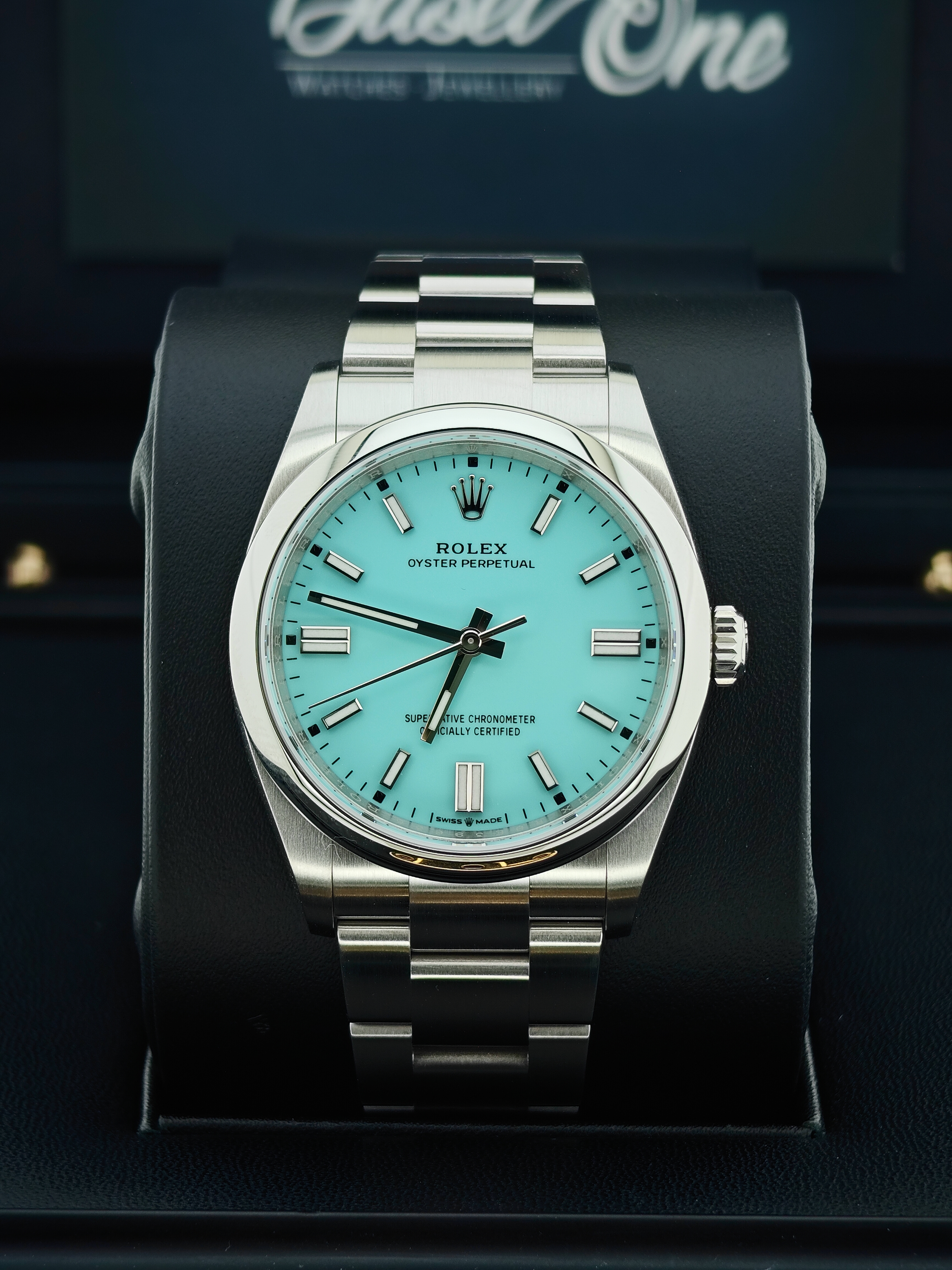 Discontinued BRAND NEW Rolex 126000 OYSTER PERPETUAL 36 WITH A TIFFANY DIAL AND AN OYSTER BRACELET