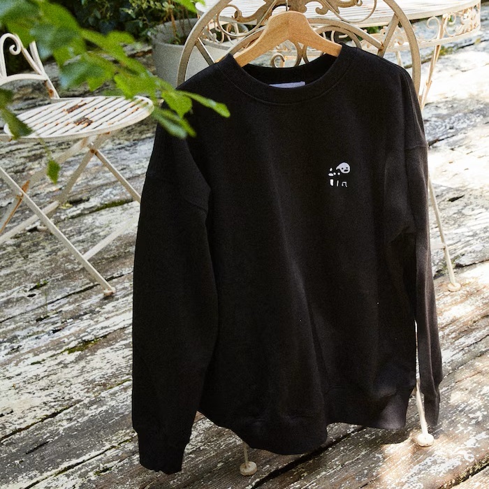 聯名 matsui x FREAK'S STORE 松井營 Sakadachi 黑白倒立狗狗 立體刺繡 圓領 長袖上衣 衛衣 大學T