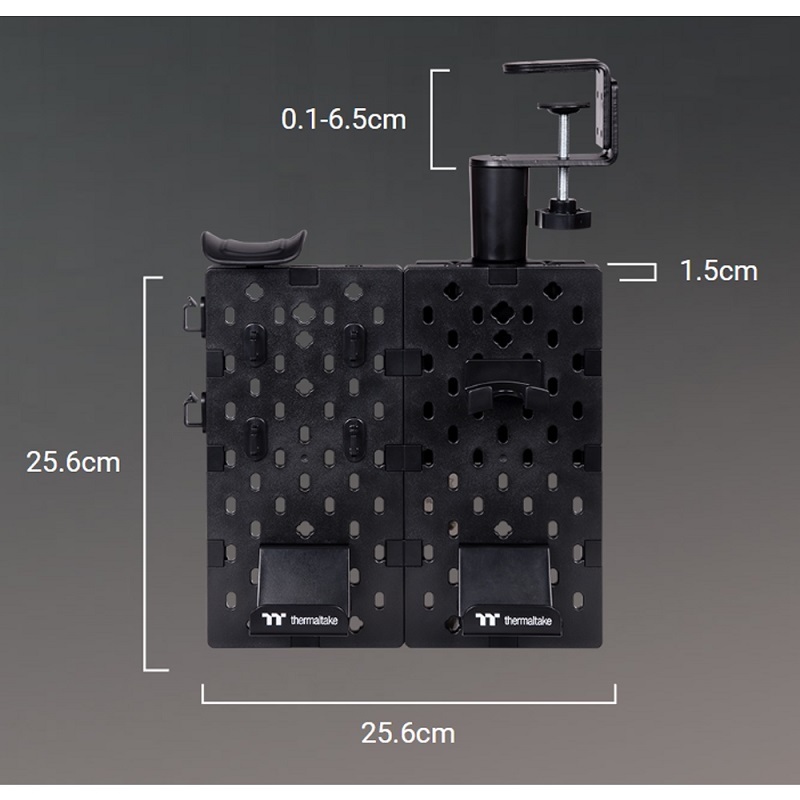 米特3C數位–曜越 夾桌式拼接收納立架 小 256mm x 256mm/GEA-GDP-DPSBLK-01
