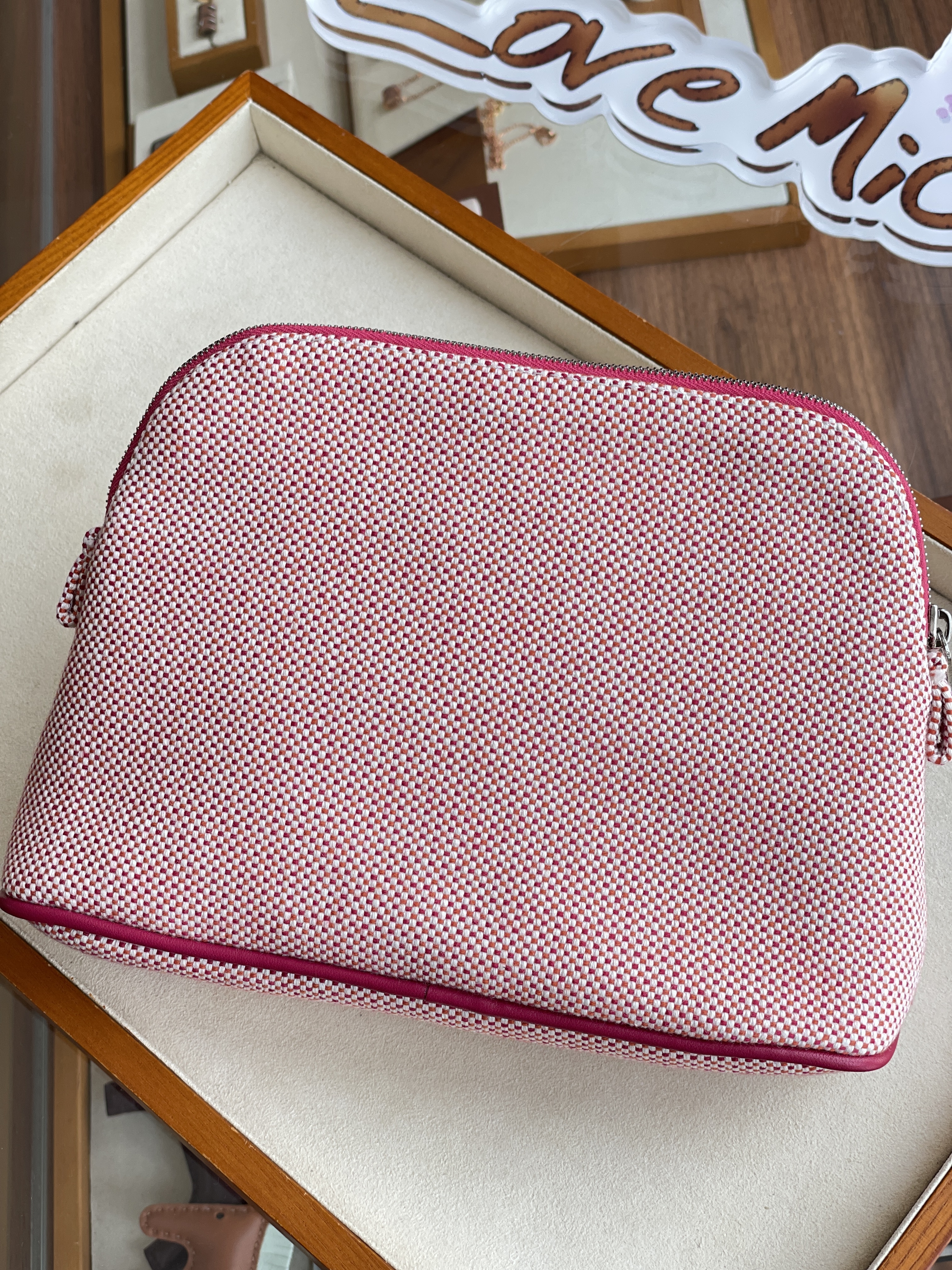 遊び心の三連H♪【HERMES】Bolide CrazyH ミニポーチ 可愛らしくて上品】HERMES Bolide Crazy H case， mini model ポーチ