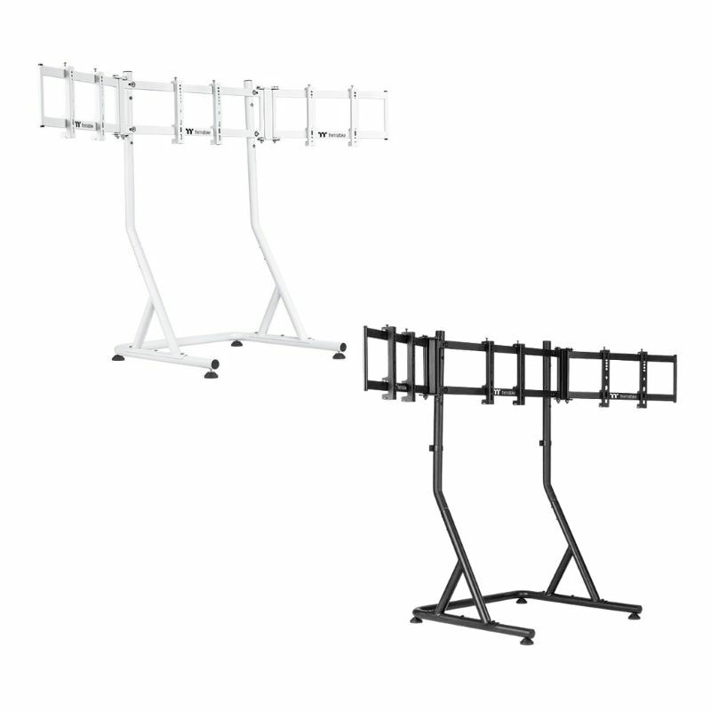 米特3C數位–Thermaltake 曜越 GR500 賽車模擬駕駛艙 三螢幕立架 黑/白