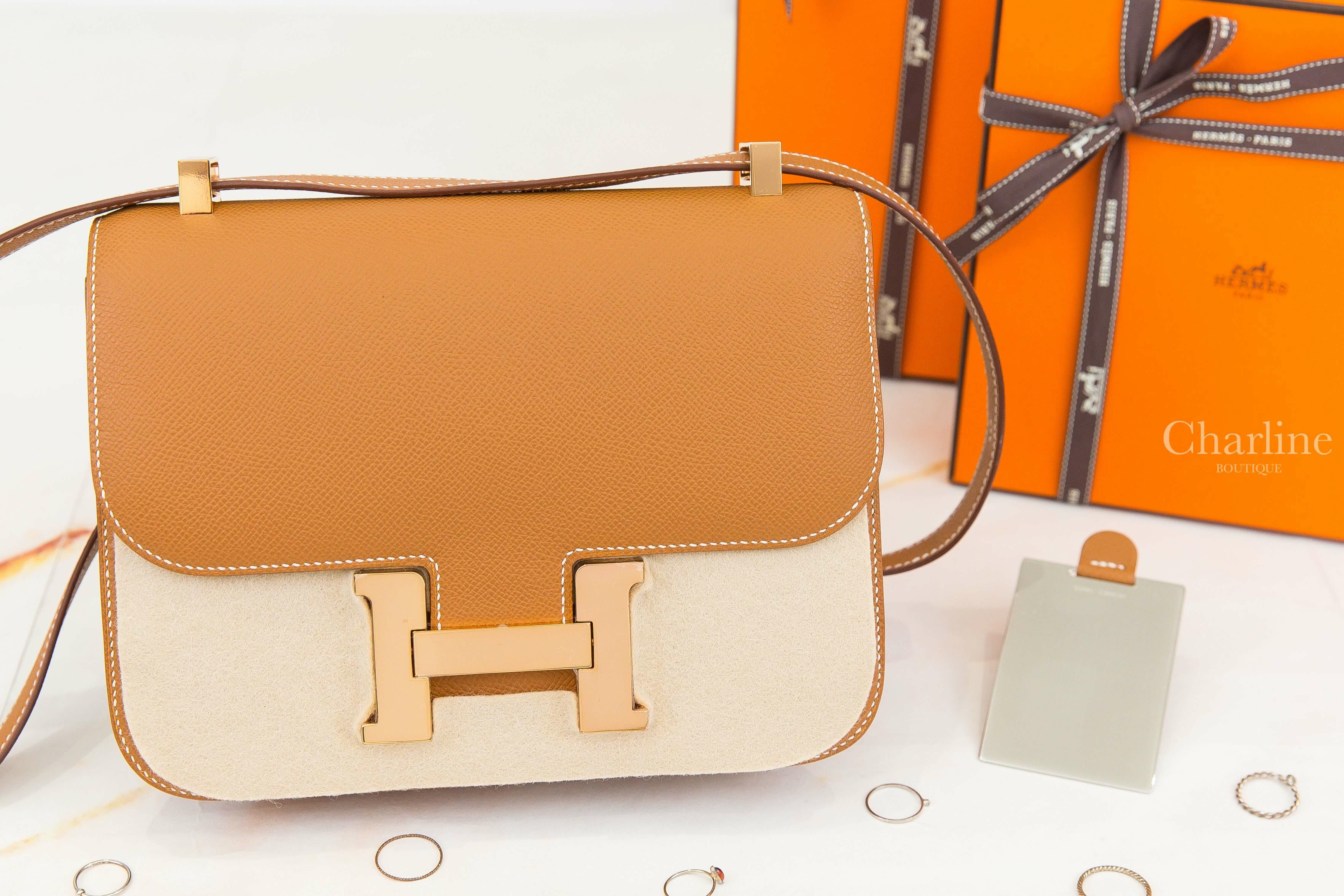 Hermès Constance III 24cm 37 Gold Epsom 焦糖色玫瑰金釦鏡面款-Charline Boutique 精品代購