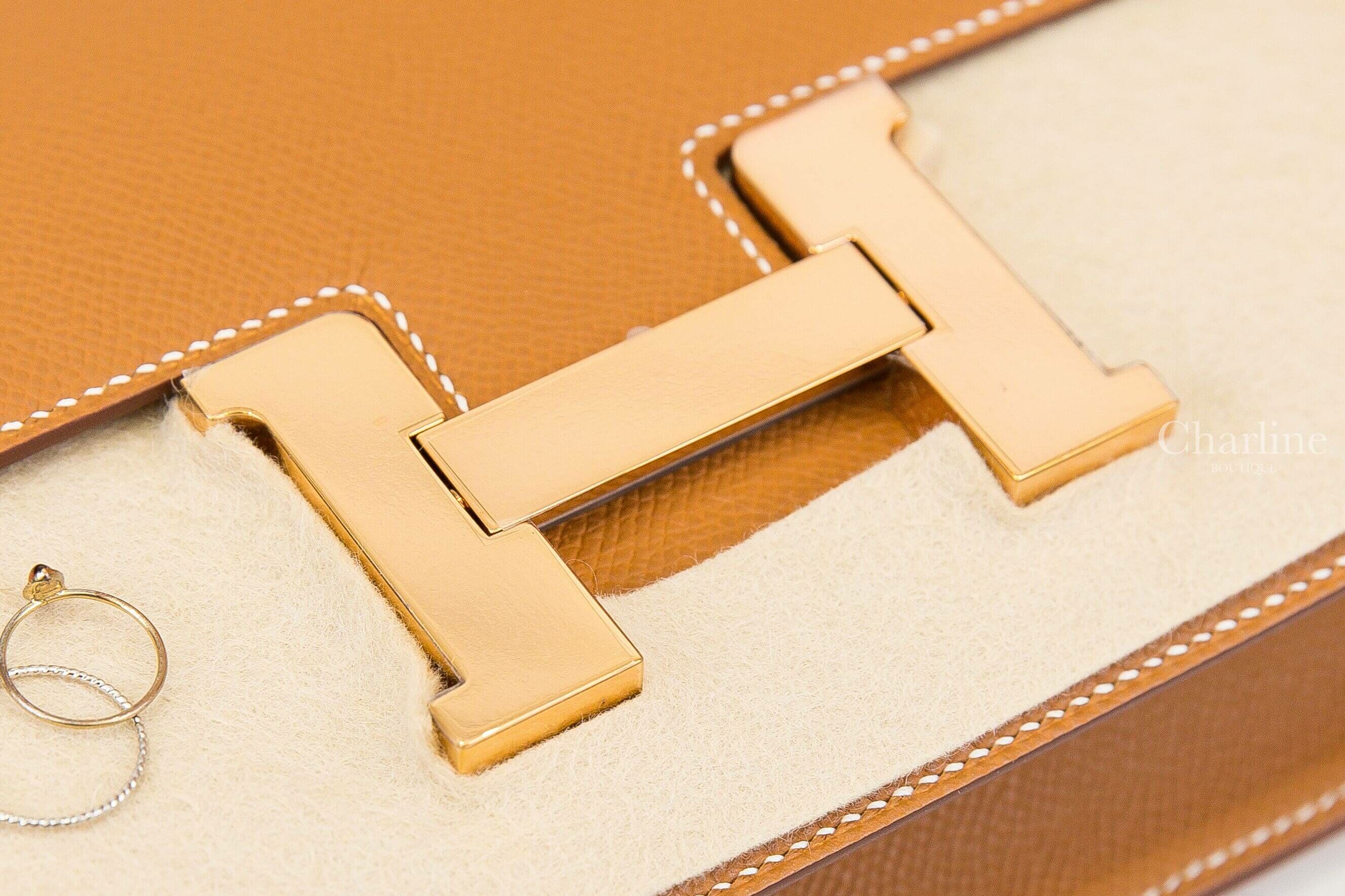 Hermès Constance III 24cm 37 Gold Epsom 焦糖色玫瑰金釦鏡面款