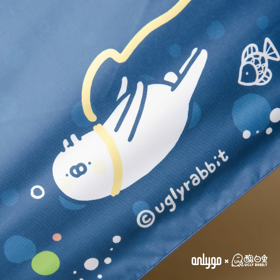 Onlygo x Uglyrabbit 晴雨兼用 折りたたみ傘（オウサマペンギン）