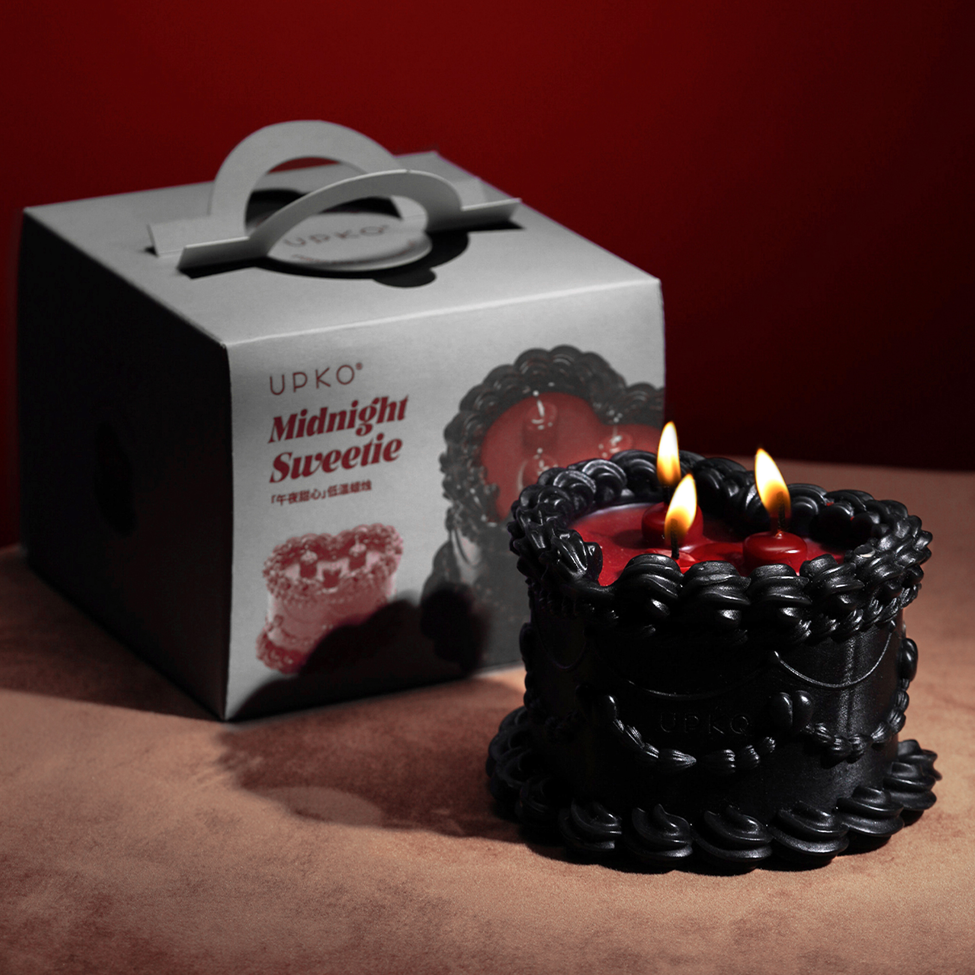 義大利 UPKO 午夜甜心蛋糕低溫滴蠟蠟燭