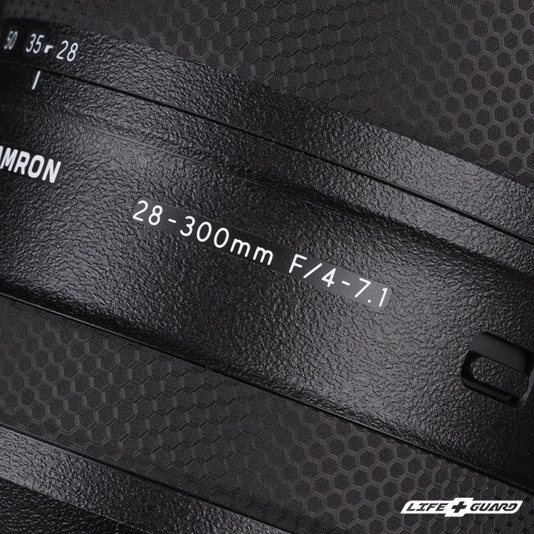 LIFE+GUARD TAMRON 28-300mm F4-7.1 貼膜質感特寫，LIFE+GUARD 獨特設計