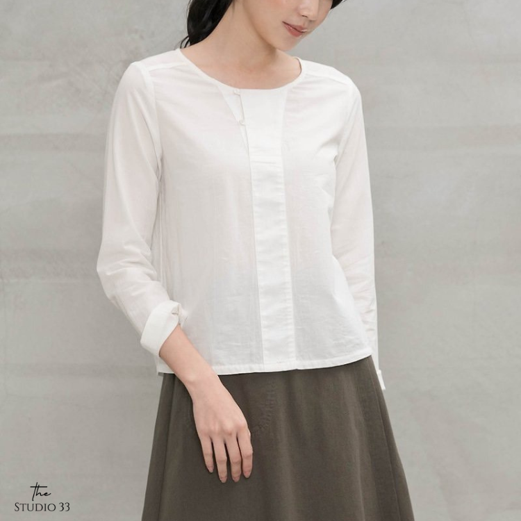 閑適自在獨特門襟上衣