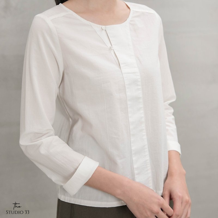 閑適自在獨特門襟上衣