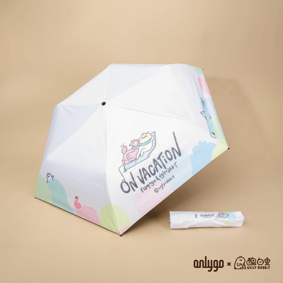 Esschert Design FLAMINGO UMBRELLA FOLD フラミンゴの折り畳み