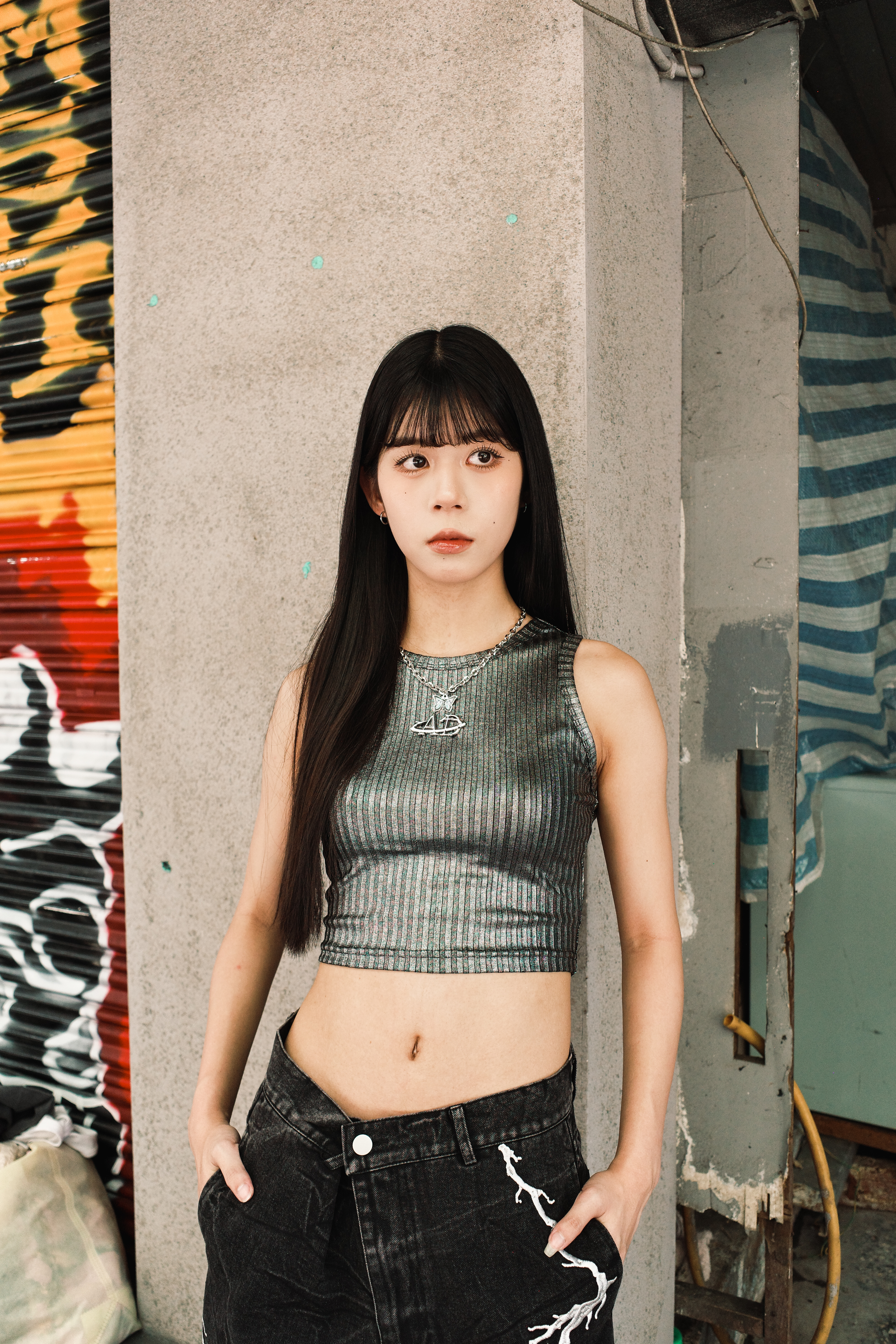 『Always_Good』線條感 短版 背心