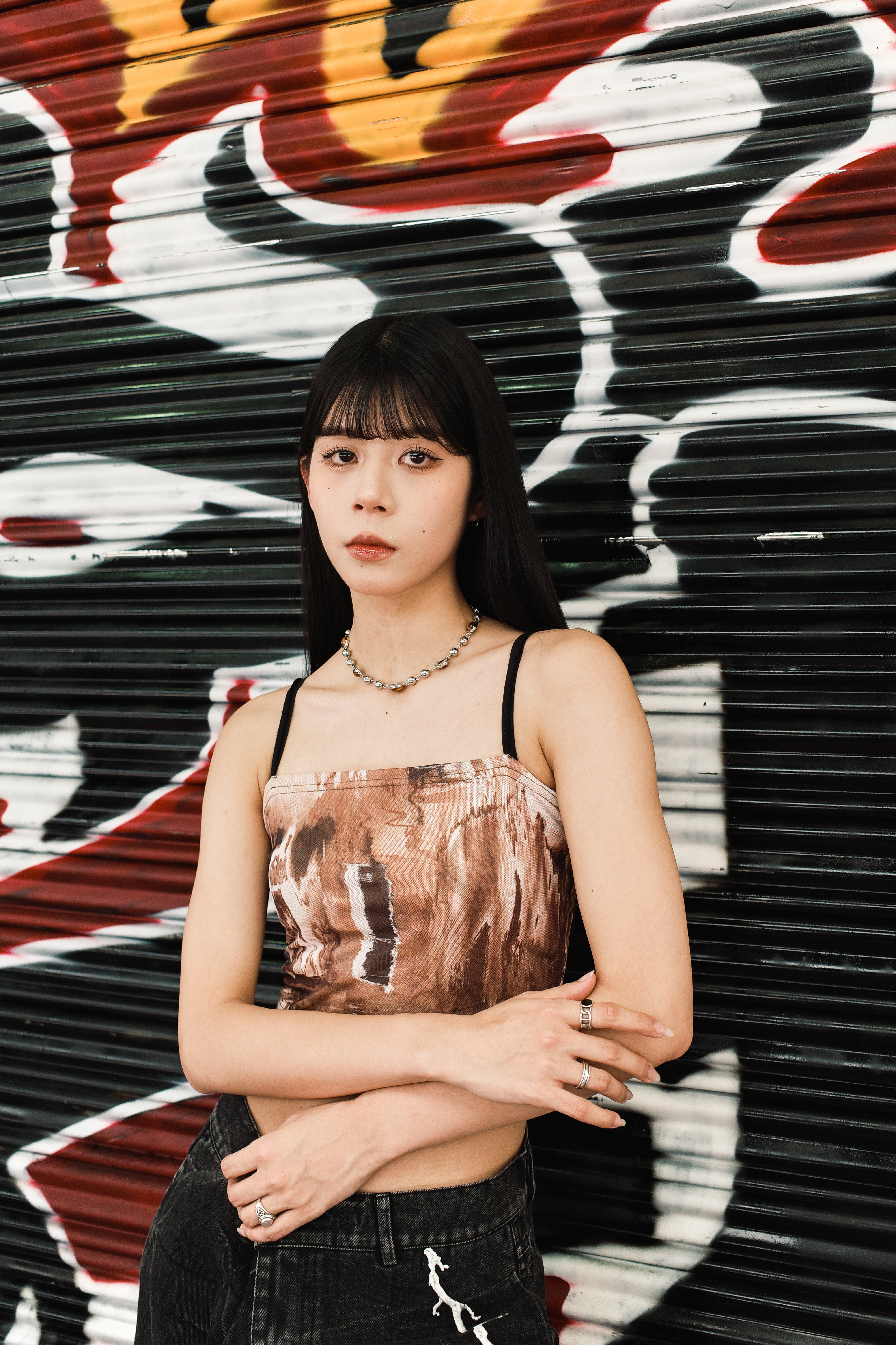 『Always_Good』油畫 暈染 細肩帶 短版 背心