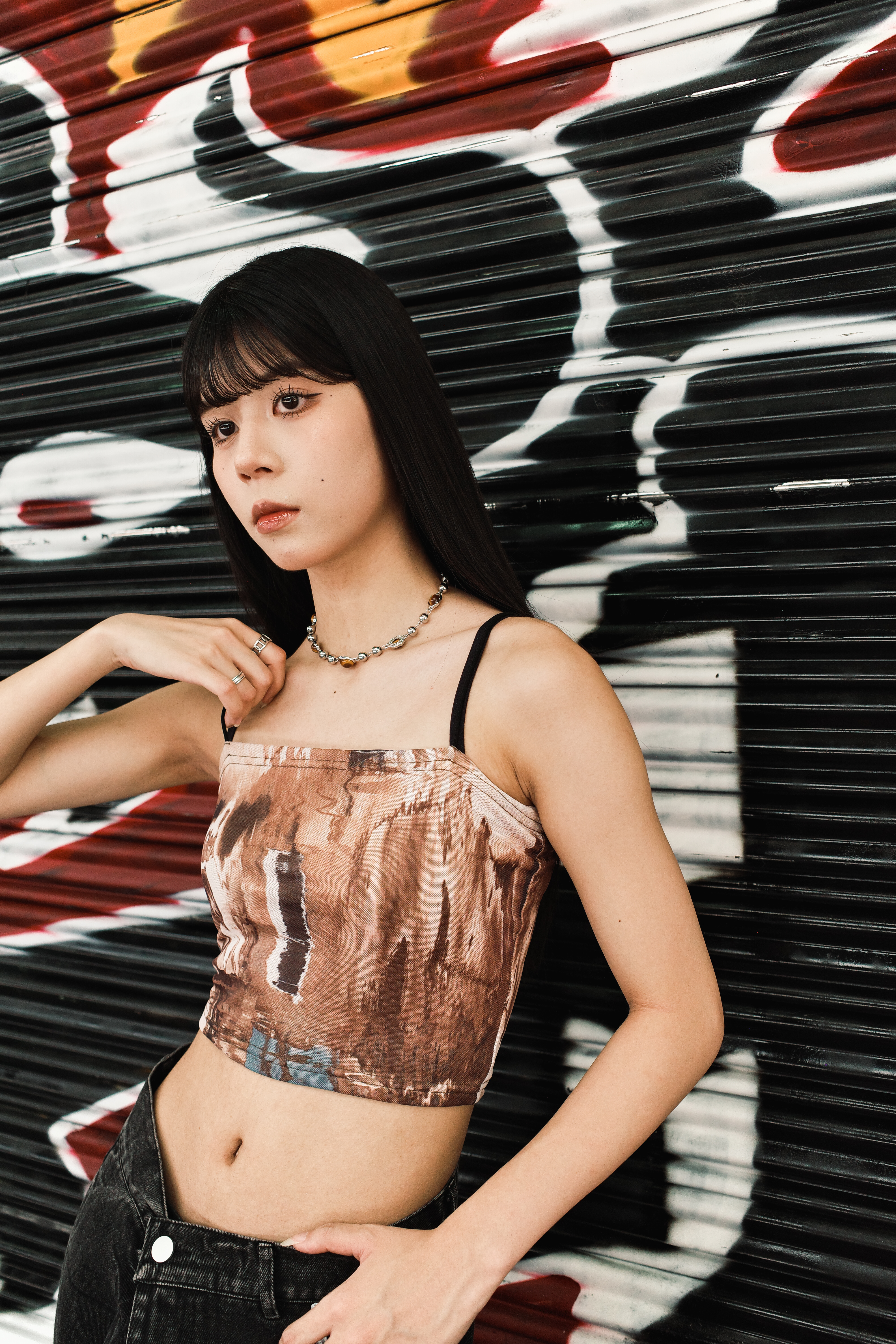 『Always_Good』油畫 暈染 細肩帶 短版 背心