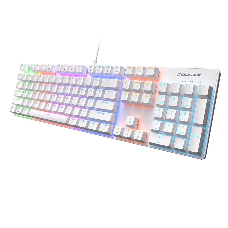 米特3C數位–COUGAR 美洲獅 Ultimus EX 機械式鍵盤/有線/紅軸/中文/1000Hz回報率 黑色/白色