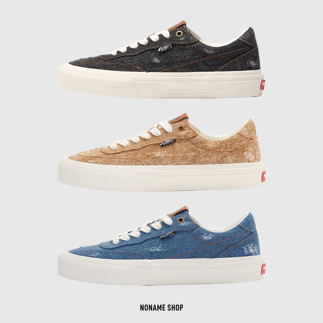 VISION STREET WEAR FLAT TOP 丹寧系列 水洗 磨破感 街頭 滑板鞋 三色 (男/女款)