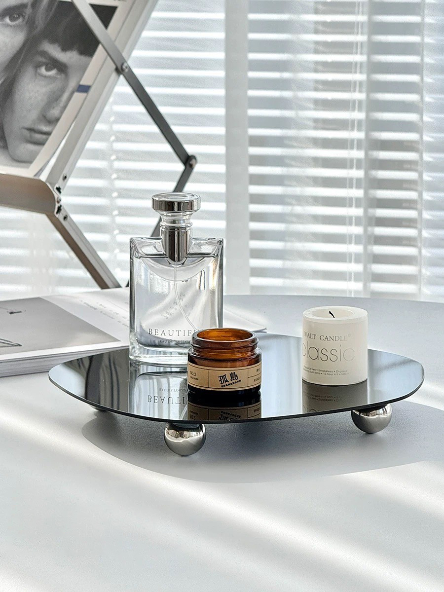 不規則弧形圓球支架收納展示盤擺件 / 2色