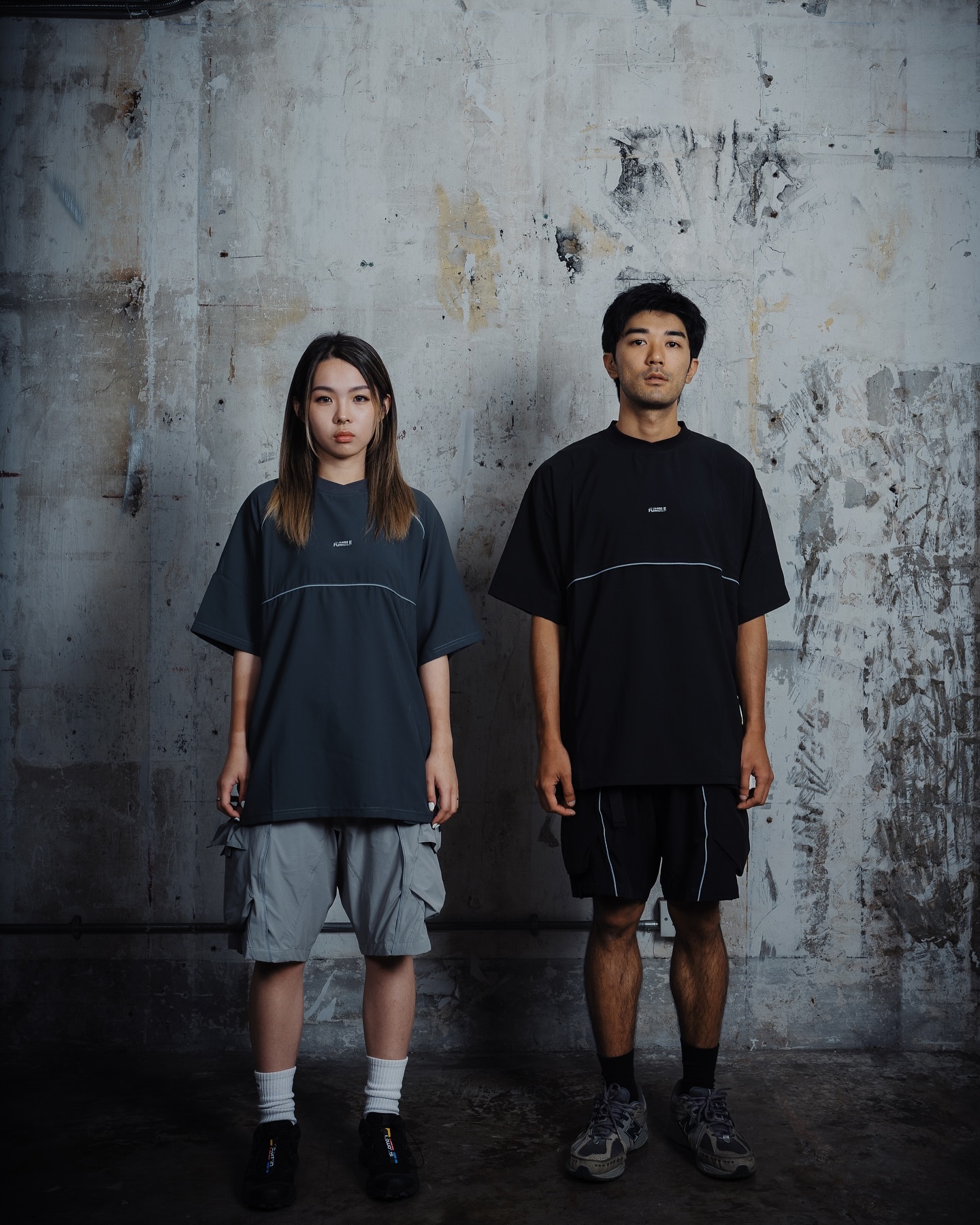 Fumble 線性反光防潑水速乾短Tee