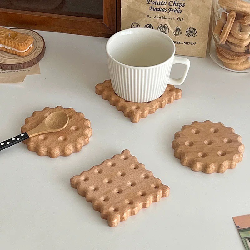 可愛立體餅乾形狀杯墊 / 2款