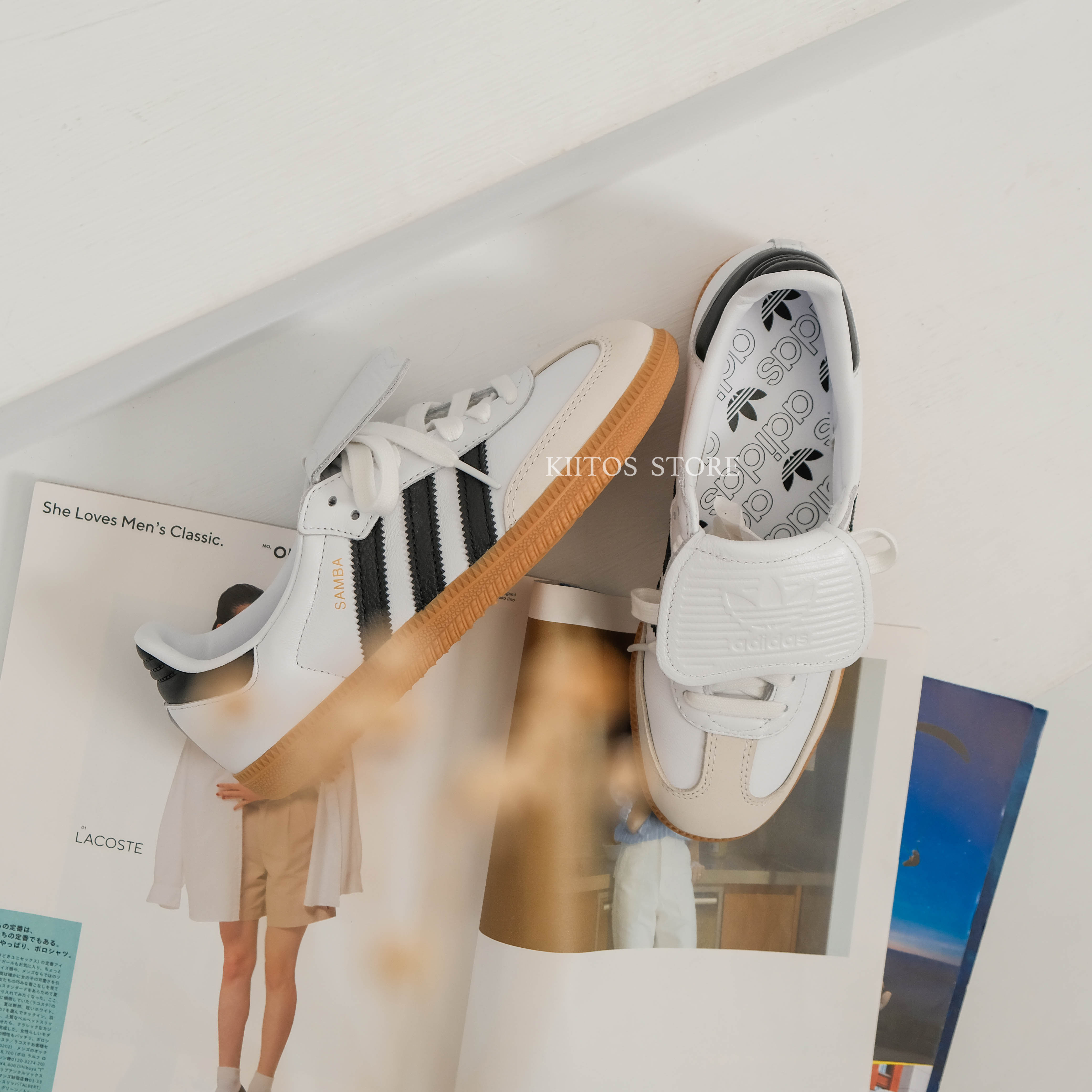 Adidas Samba LT 翻蓋 三葉草 壓印鞋舌 白 焦糖底 德訓鞋 IG4279