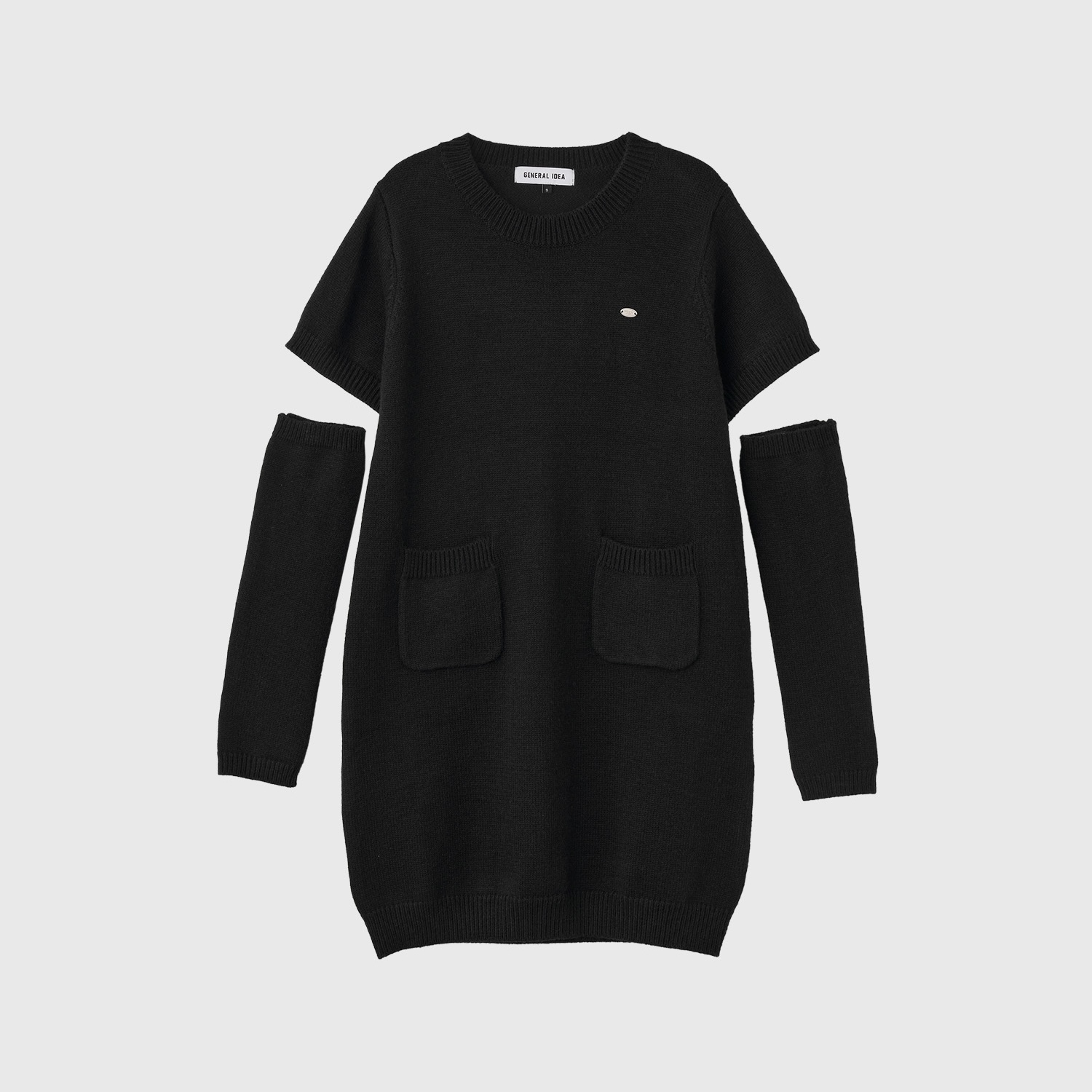 [GENERAL IDEA] ARM WARMER HALF KNIT DRESS