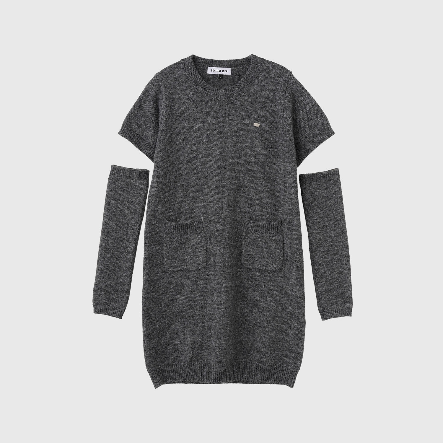 [GENERAL IDEA] ARM WARMER HALF KNIT DRESS