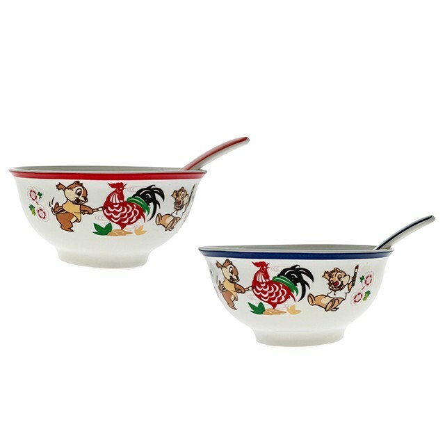 奇奇蒂蒂 Chip 'n Dale 香港傳統系列 碗+湯匙 餐碗套組 -香港迪士尼樂園