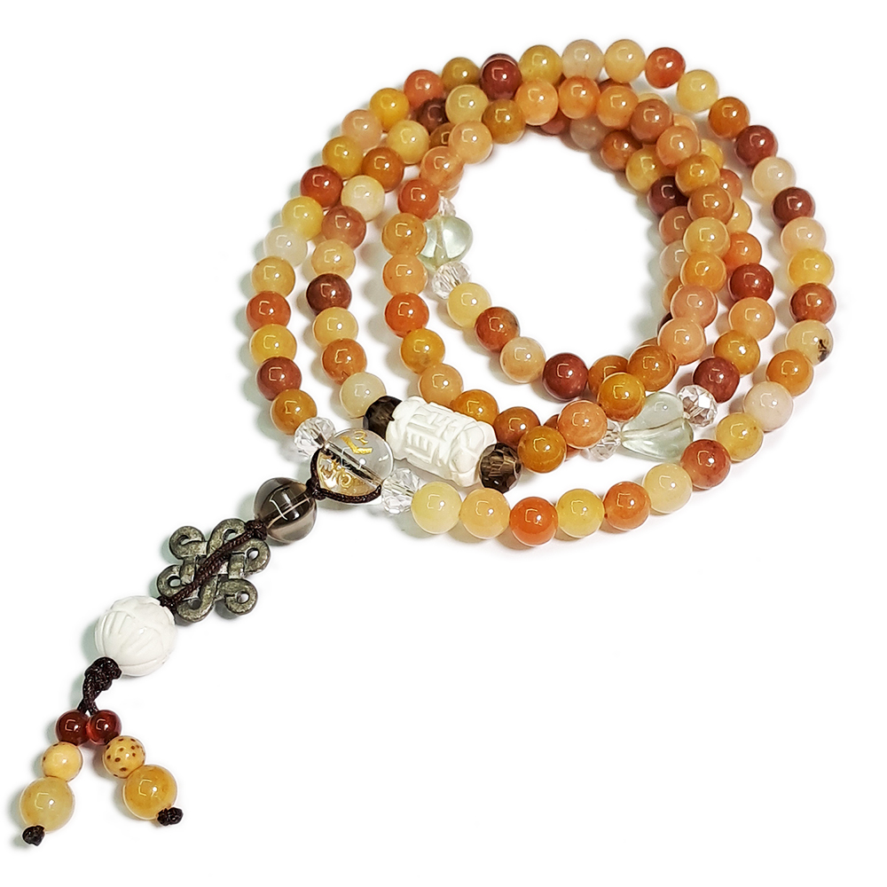 吉祥結&黃玉108念珠6mm【十方】123252