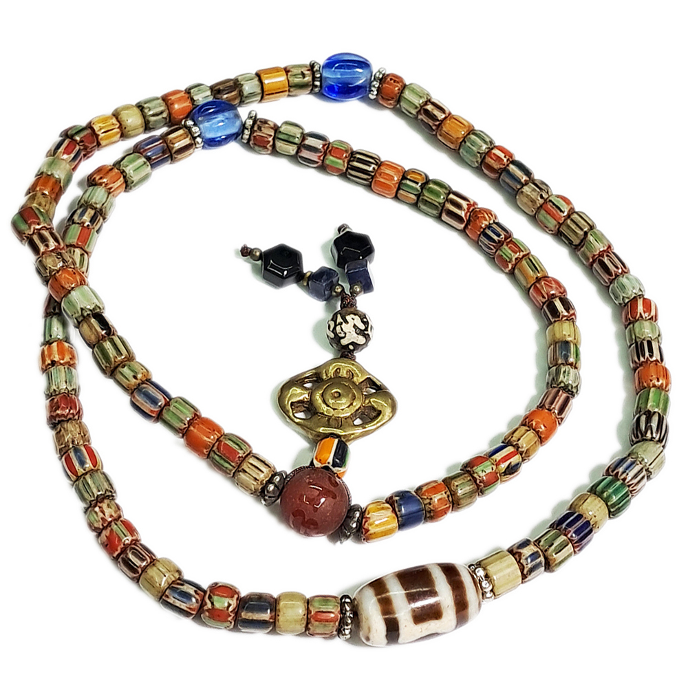 天地眼天珠&雪芙蘭琉璃珠108念珠6*5mm【十方】126139