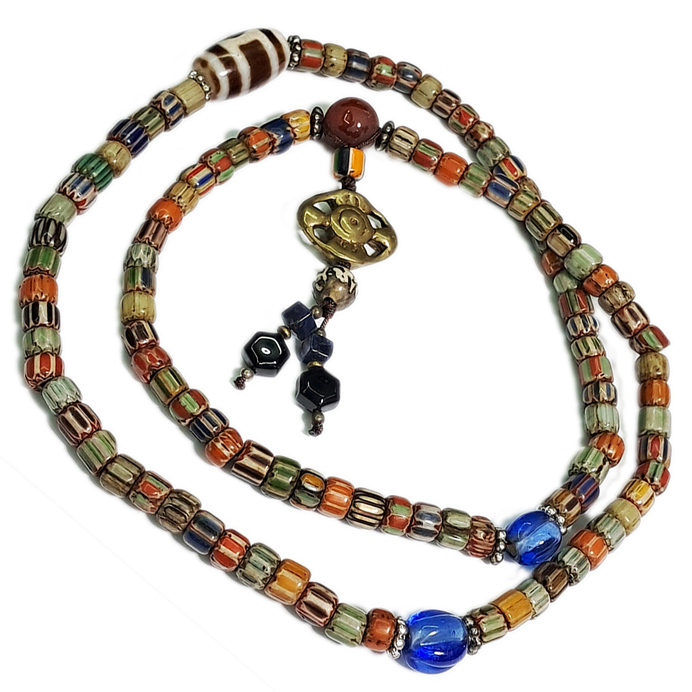 天地眼天珠&雪芙蘭琉璃珠108念珠6*5mm【十方】126139