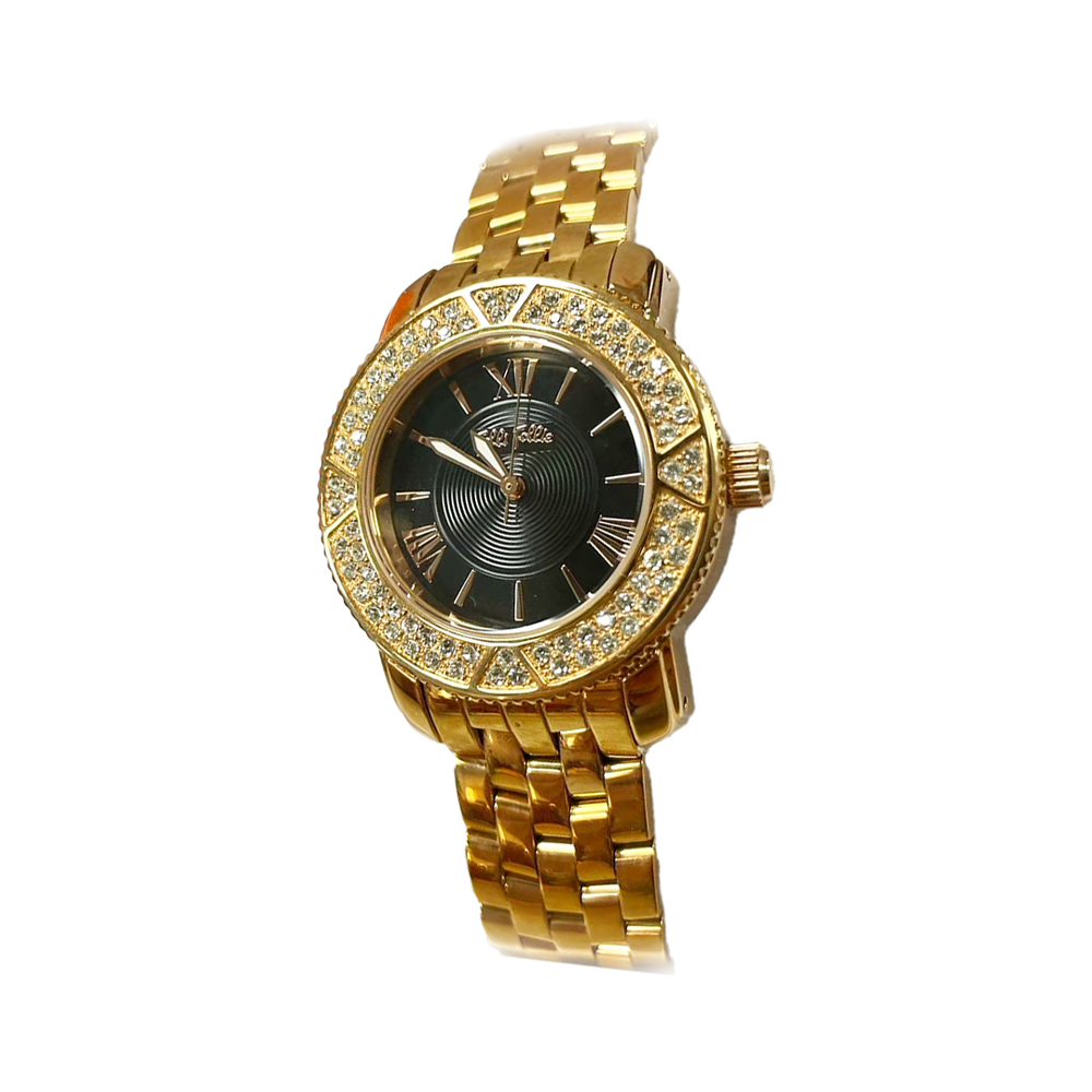 【Folli Follie 芙麗芙麗】 WF0B053BP 金色 古典 晶鑽 閃亮 時尚 膠片造型 夜光指針 不鏽鋼 手錶 淑女